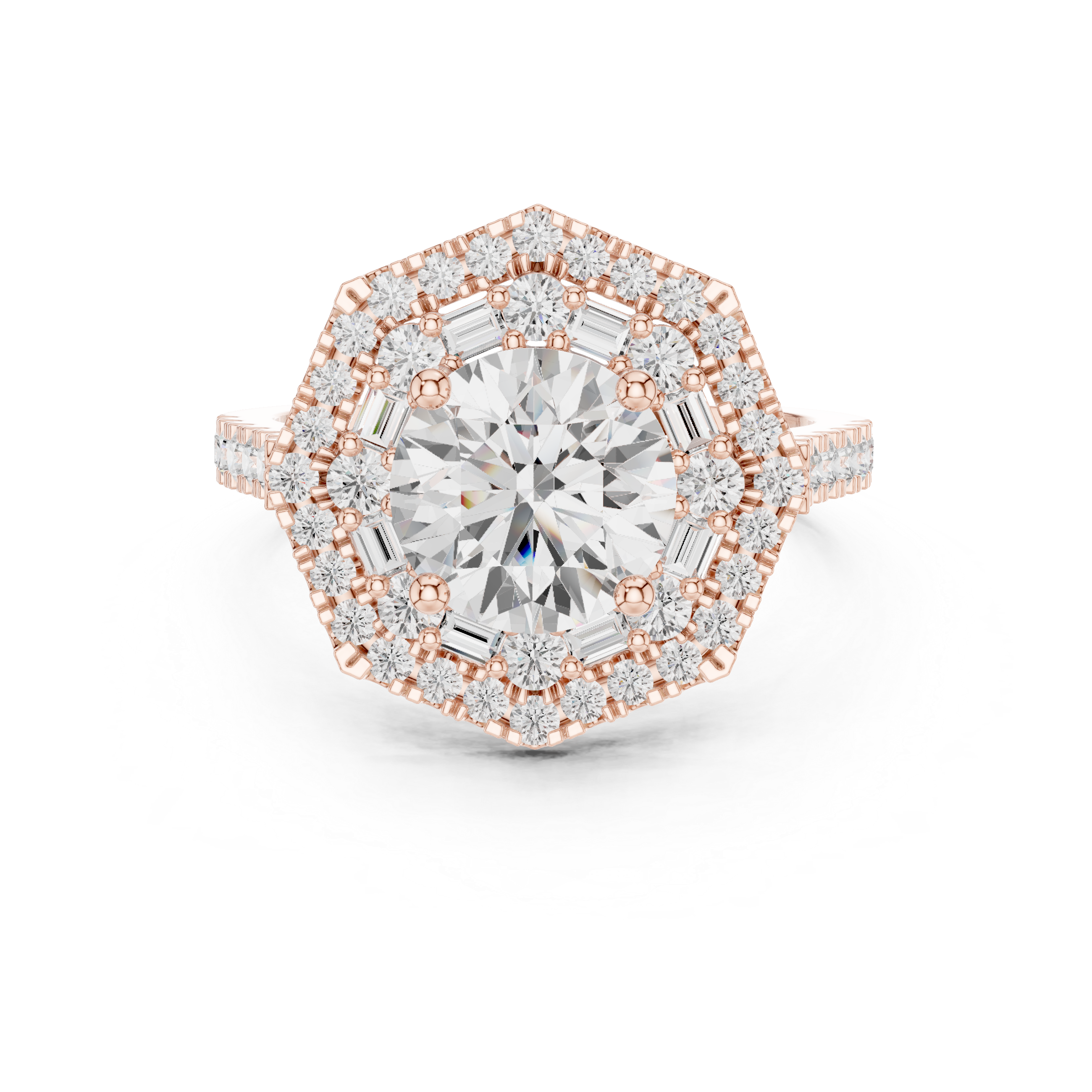 Lily Pad Lab Grown Diamond Vintage Claw Ring