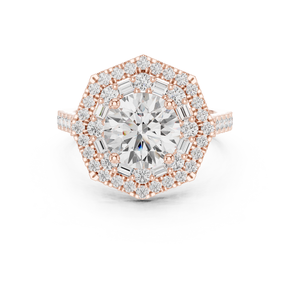 Lily Pad Lab Grown Diamond Vintage Claw Ring