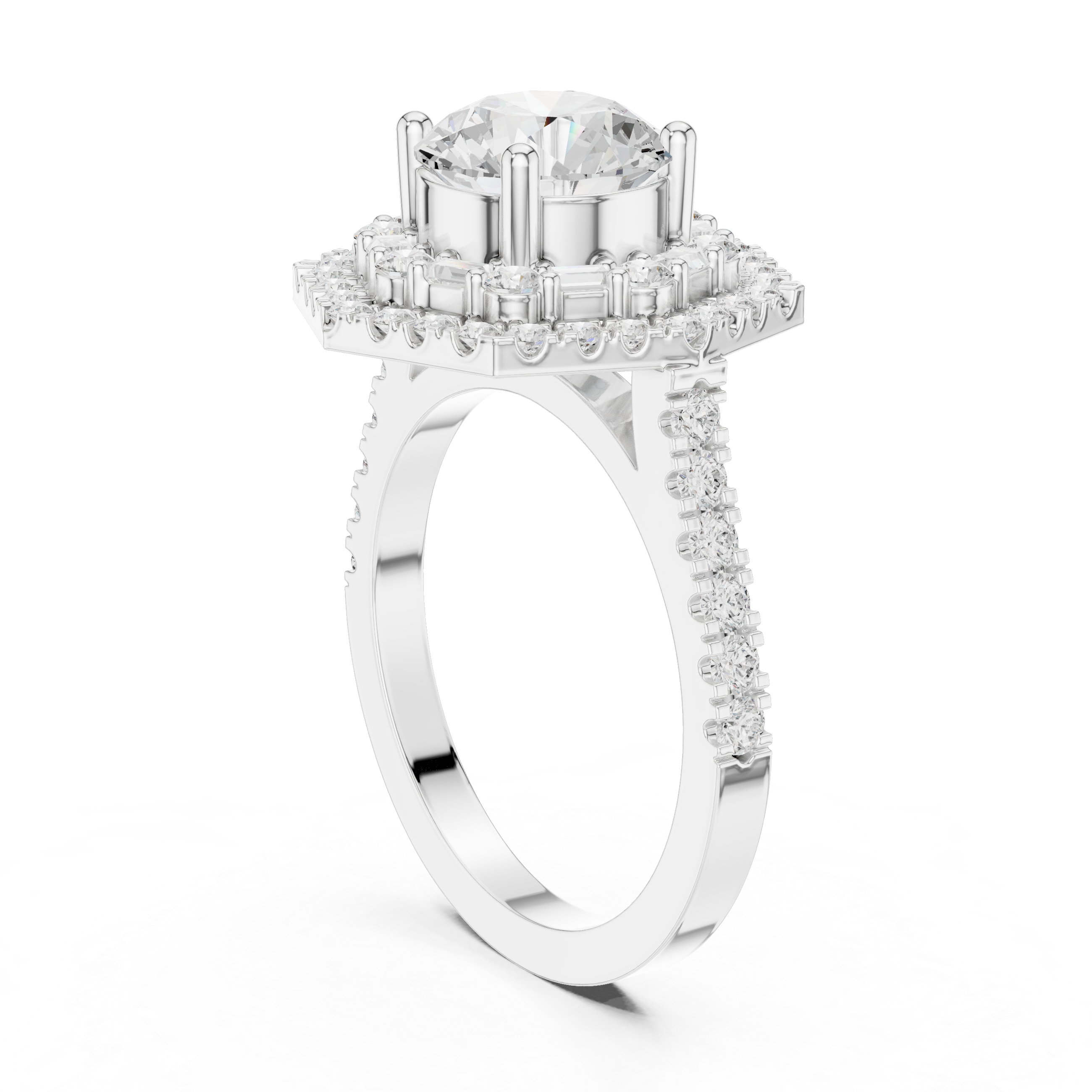 Lily Pad Lab Grown Diamond Vintage Claw Ring