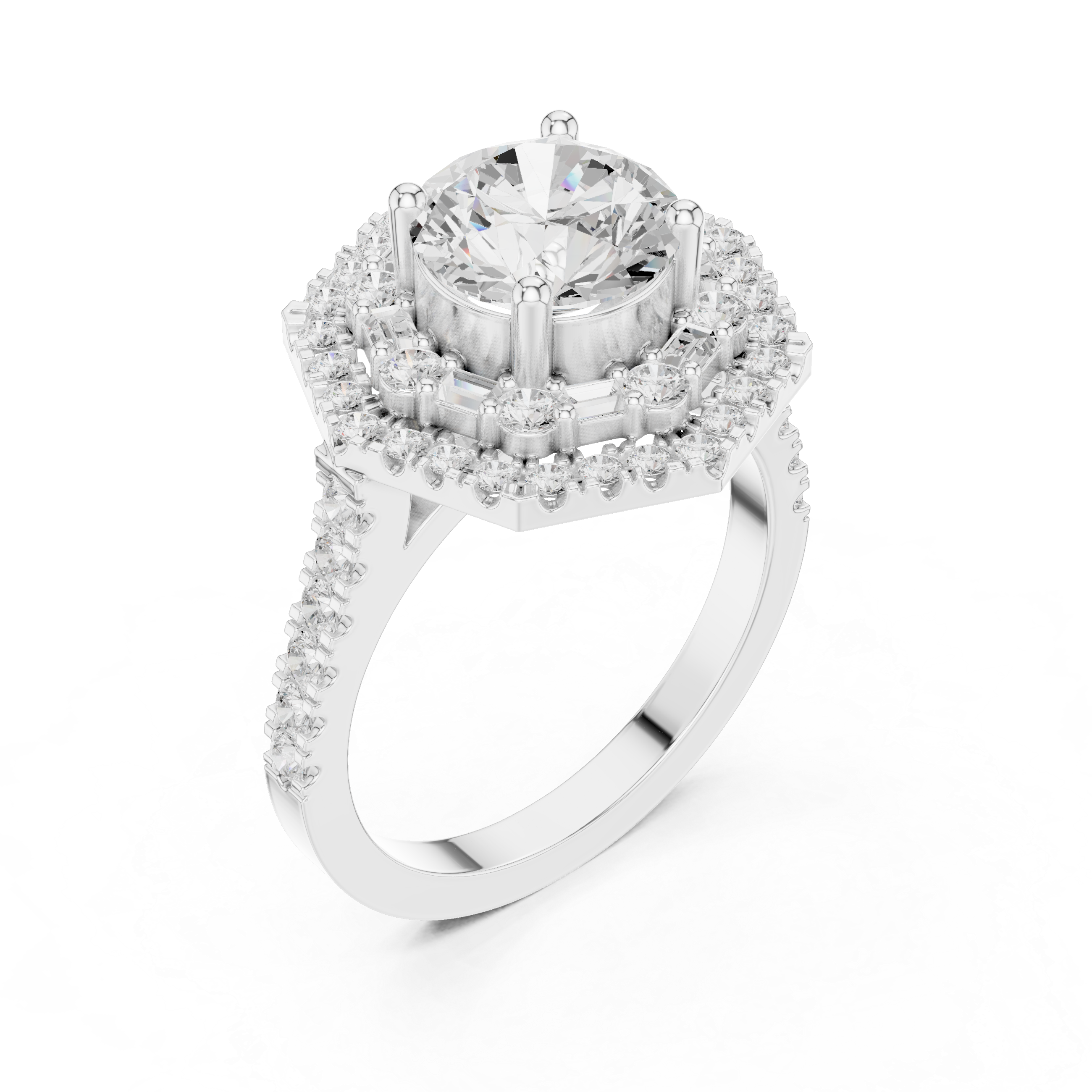 Lily Pad Lab Grown Diamond Vintage Claw Ring