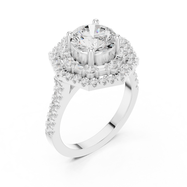 Lily Pad Lab Grown Diamond Vintage Claw Ring