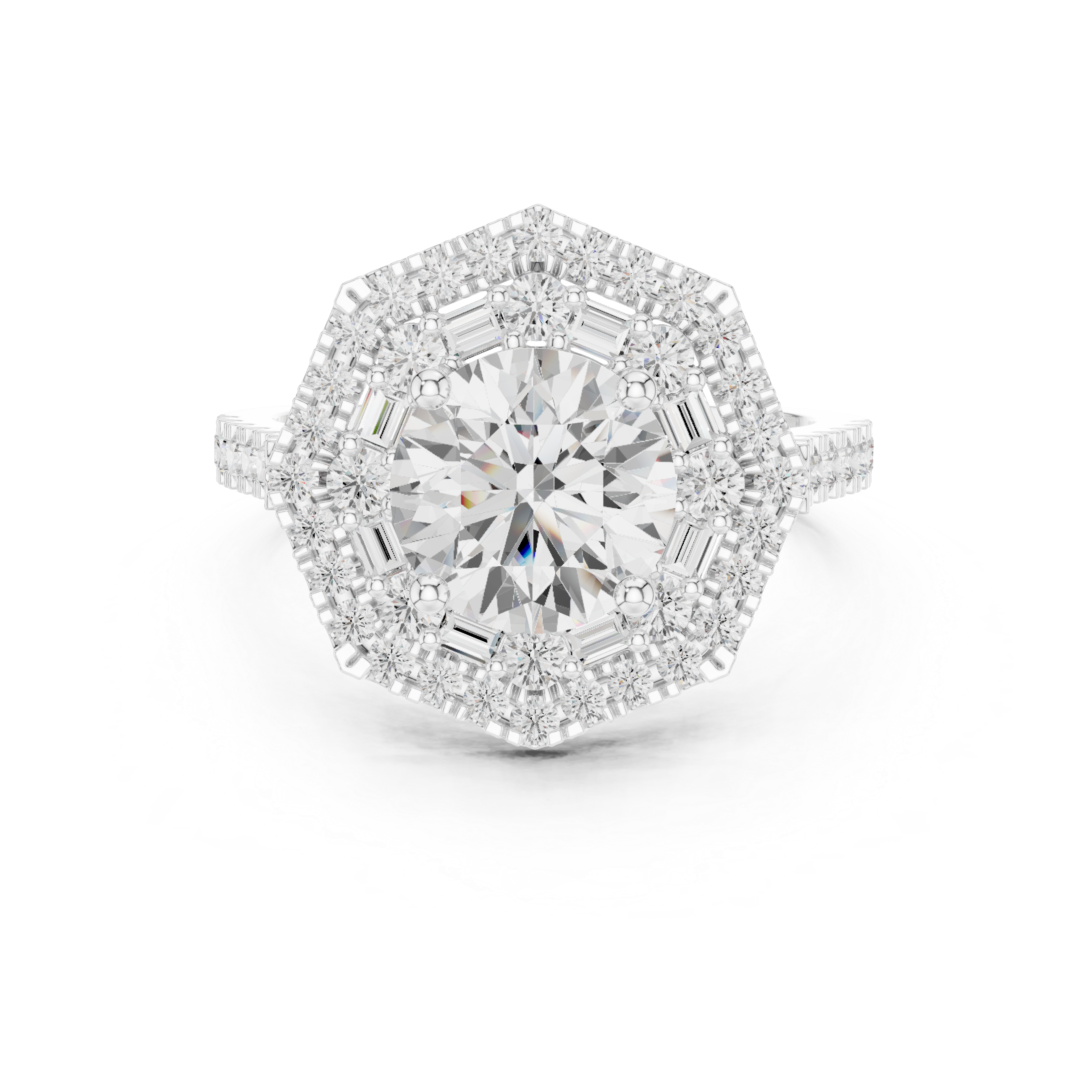 Lily Pad Lab Grown Diamond Vintage Claw Ring