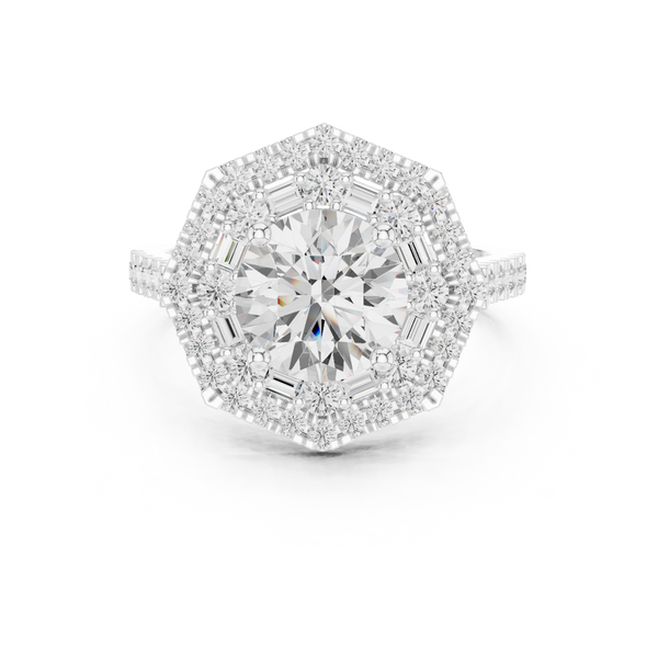 Lily Pad Lab Grown Diamond Vintage Claw Ring