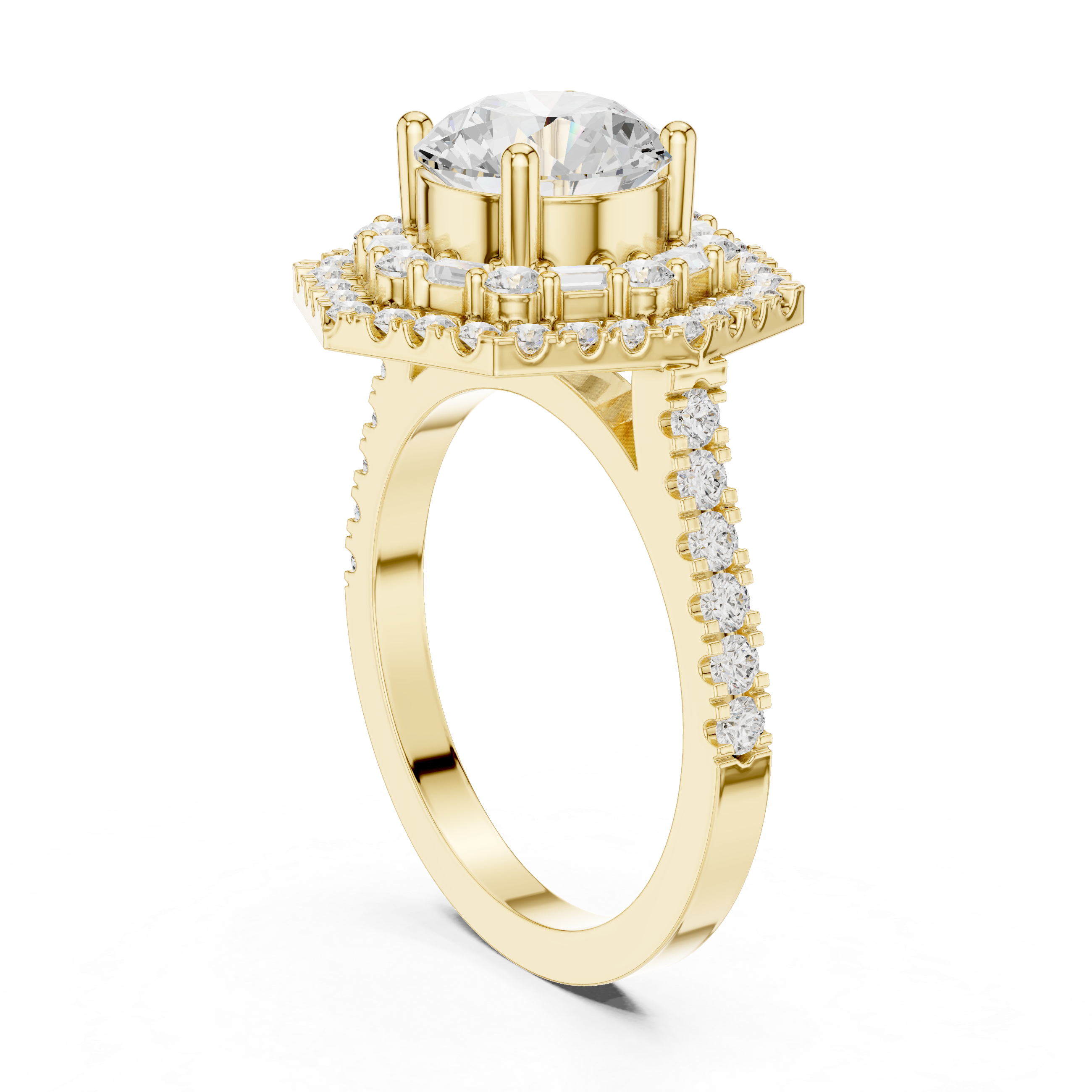 Lily Pad Lab Grown Diamond Vintage Claw Ring