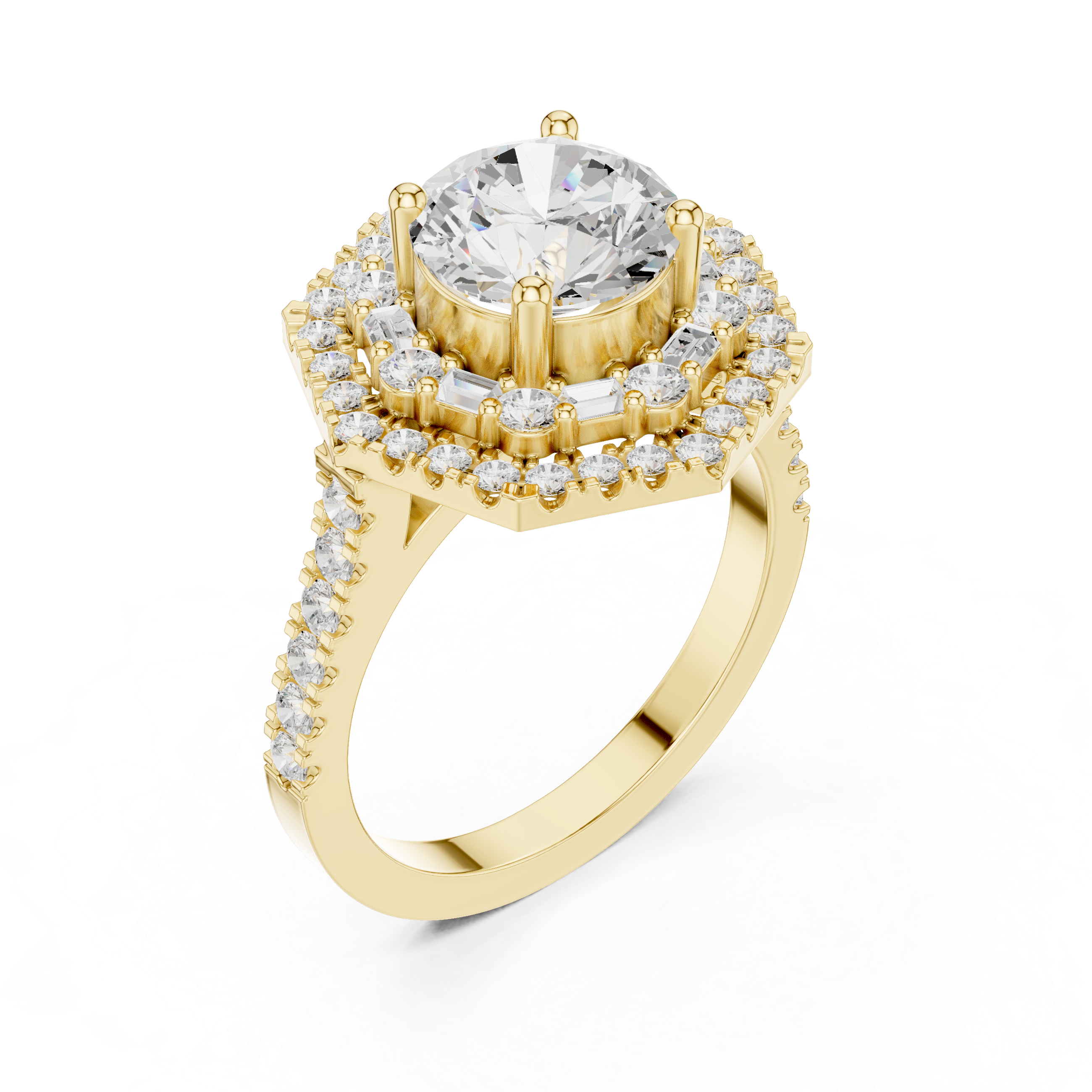 Lily Pad Lab Grown Diamond Vintage Claw Ring