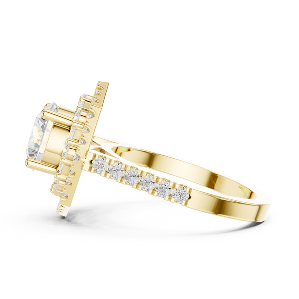 Lily Pad Lab Grown Diamond Vintage Claw Ring