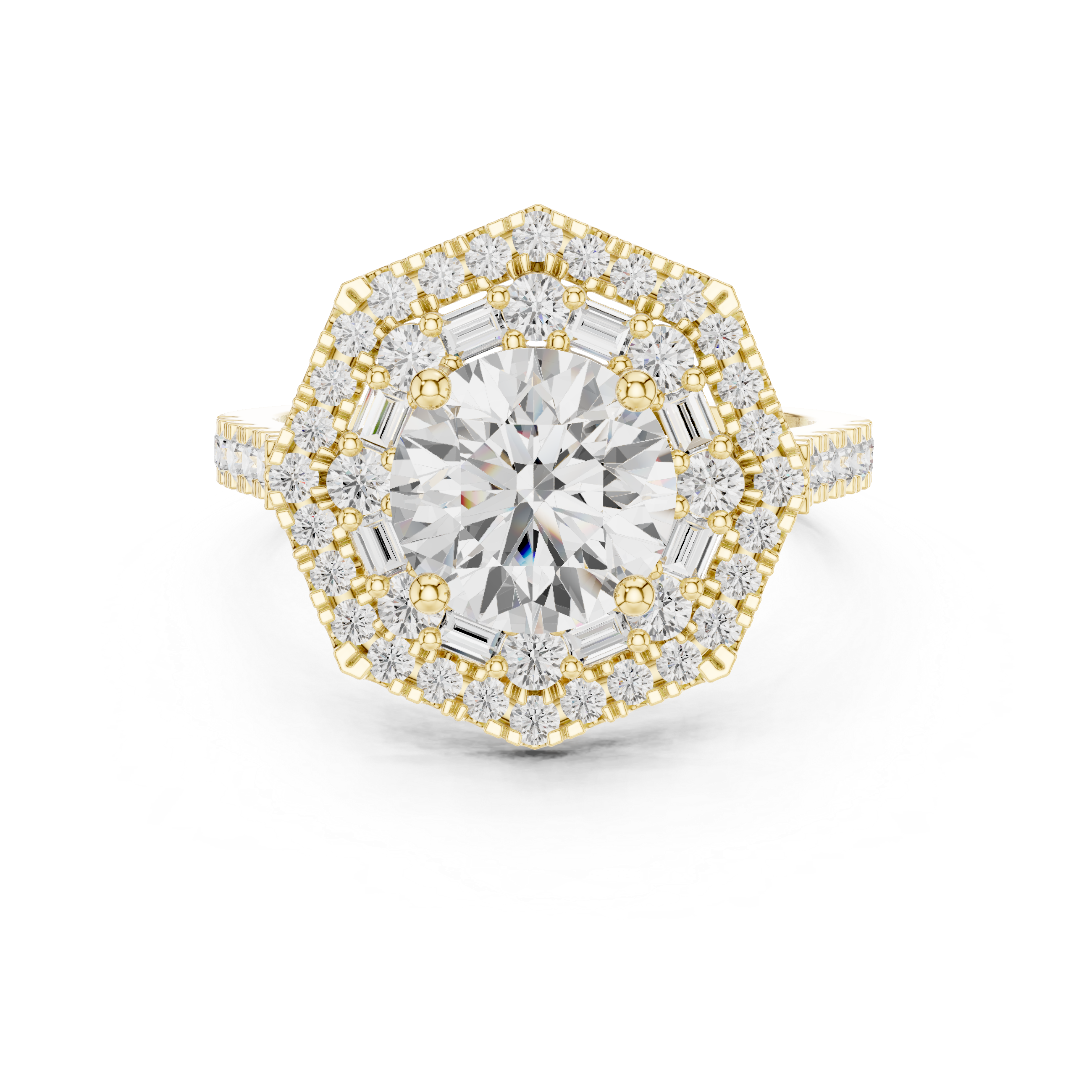 Lily Pad Lab Grown Diamond Vintage Claw Ring