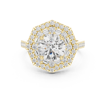 Lily Pad Lab Grown Diamond Vintage Claw Ring