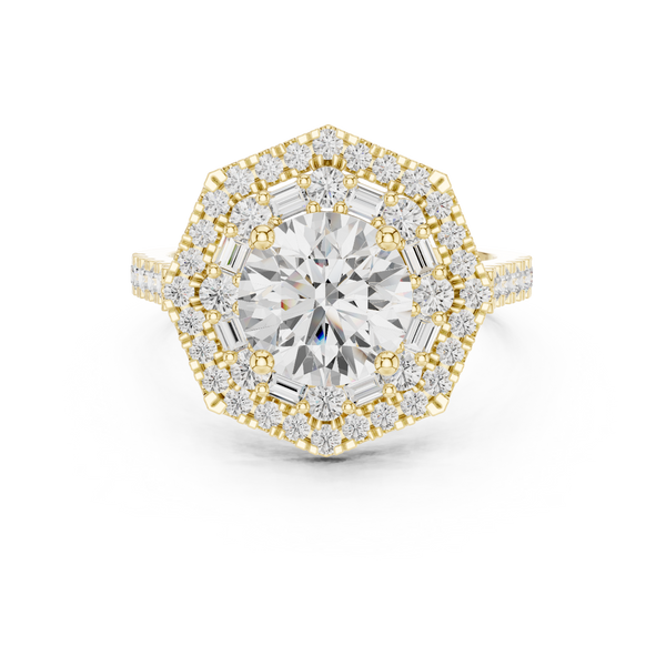 Lily Pad Lab Grown Diamond Vintage Claw Ring