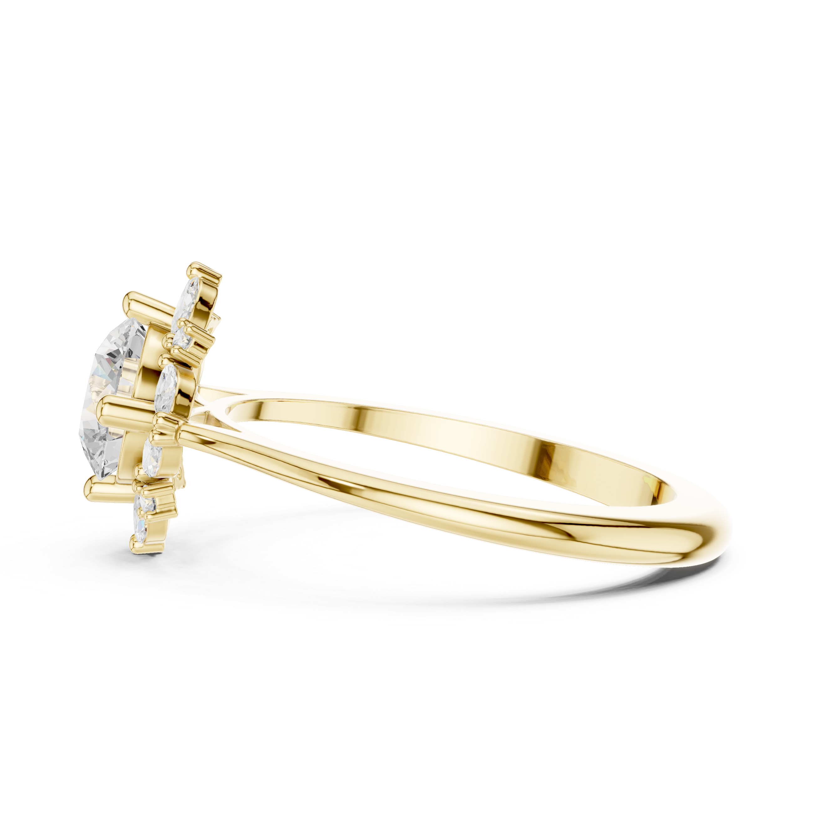 Blue Bell Lab Grown Diamond Scalloped Prong Ring
