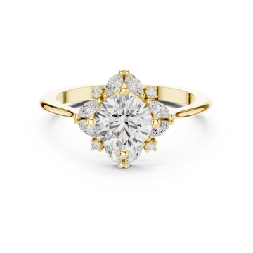 Blue Bell Lab Grown Diamond Scalloped Prong Ring