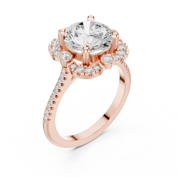 White Clover Lab Grown Diamond Woven Ribbon Ring