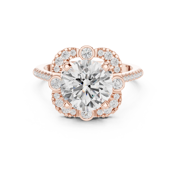 White Clover Lab Grown Diamond Woven Ribbon Ring