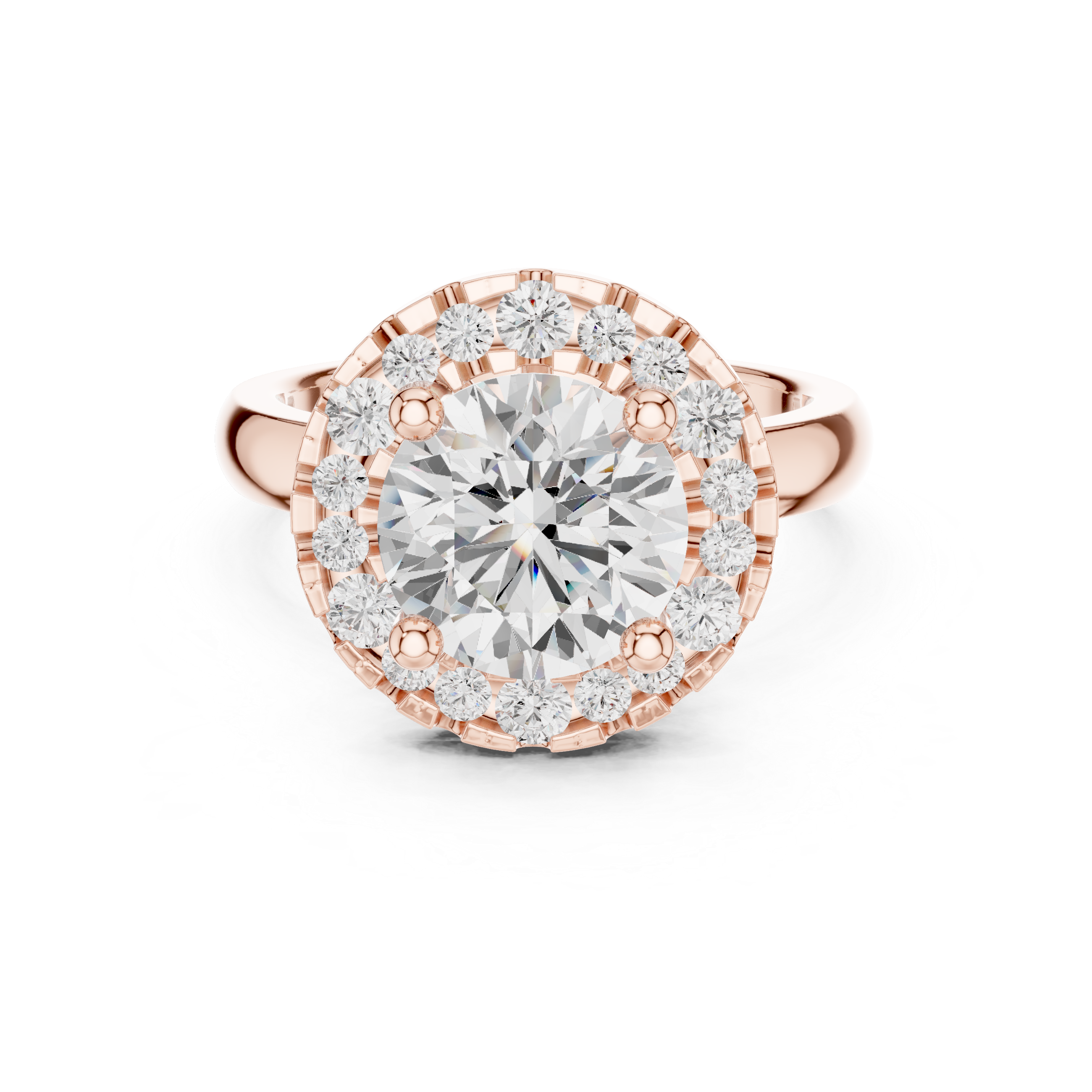 Honey Bee Lab Grown Diamond Teardrop Crown Ring