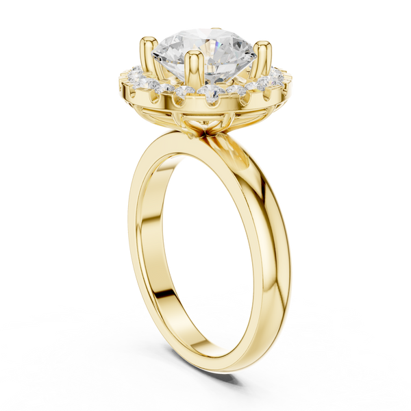 Honey Bee Lab Grown Diamond Teardrop Crown Ring