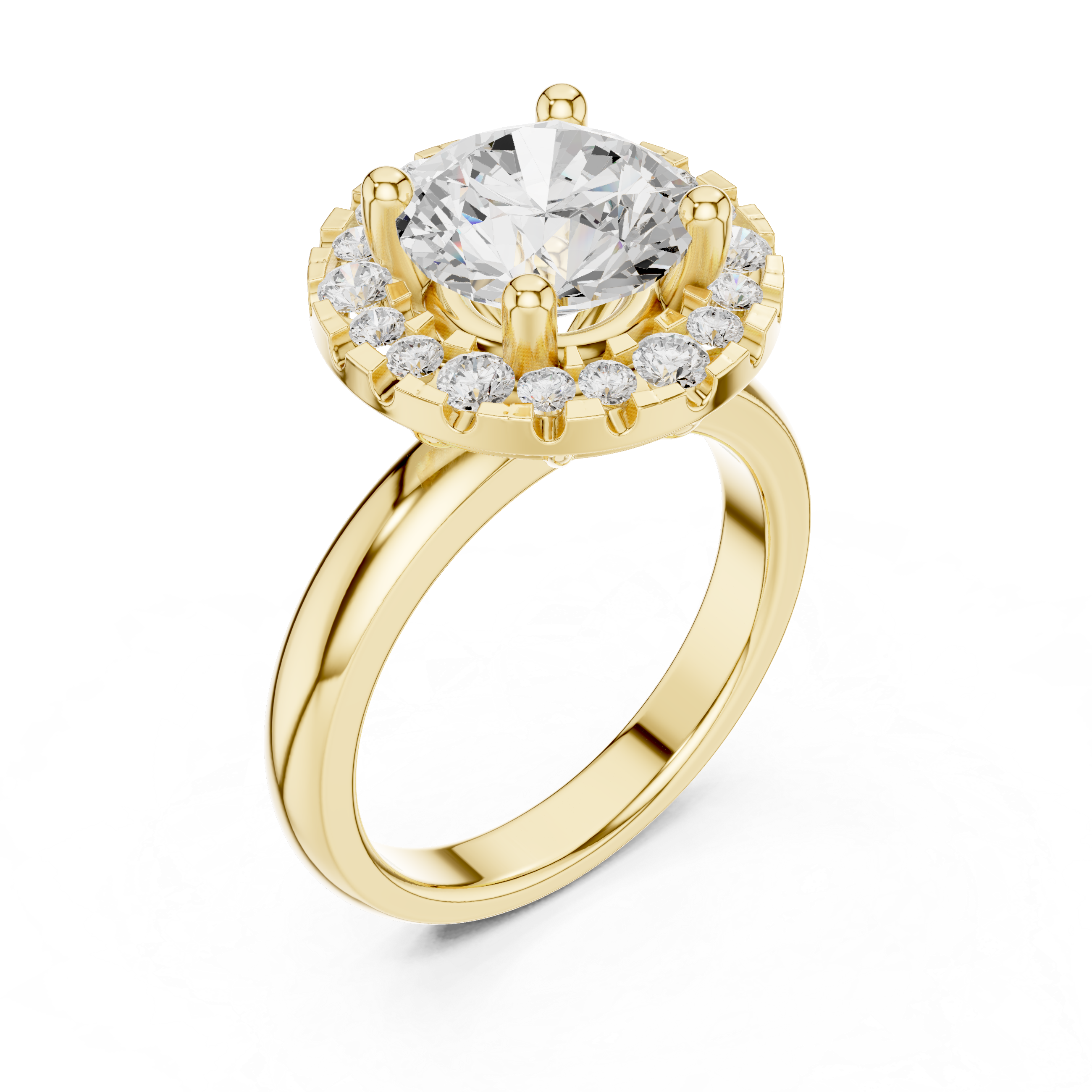 Honey Bee Lab Grown Diamond Teardrop Crown Ring