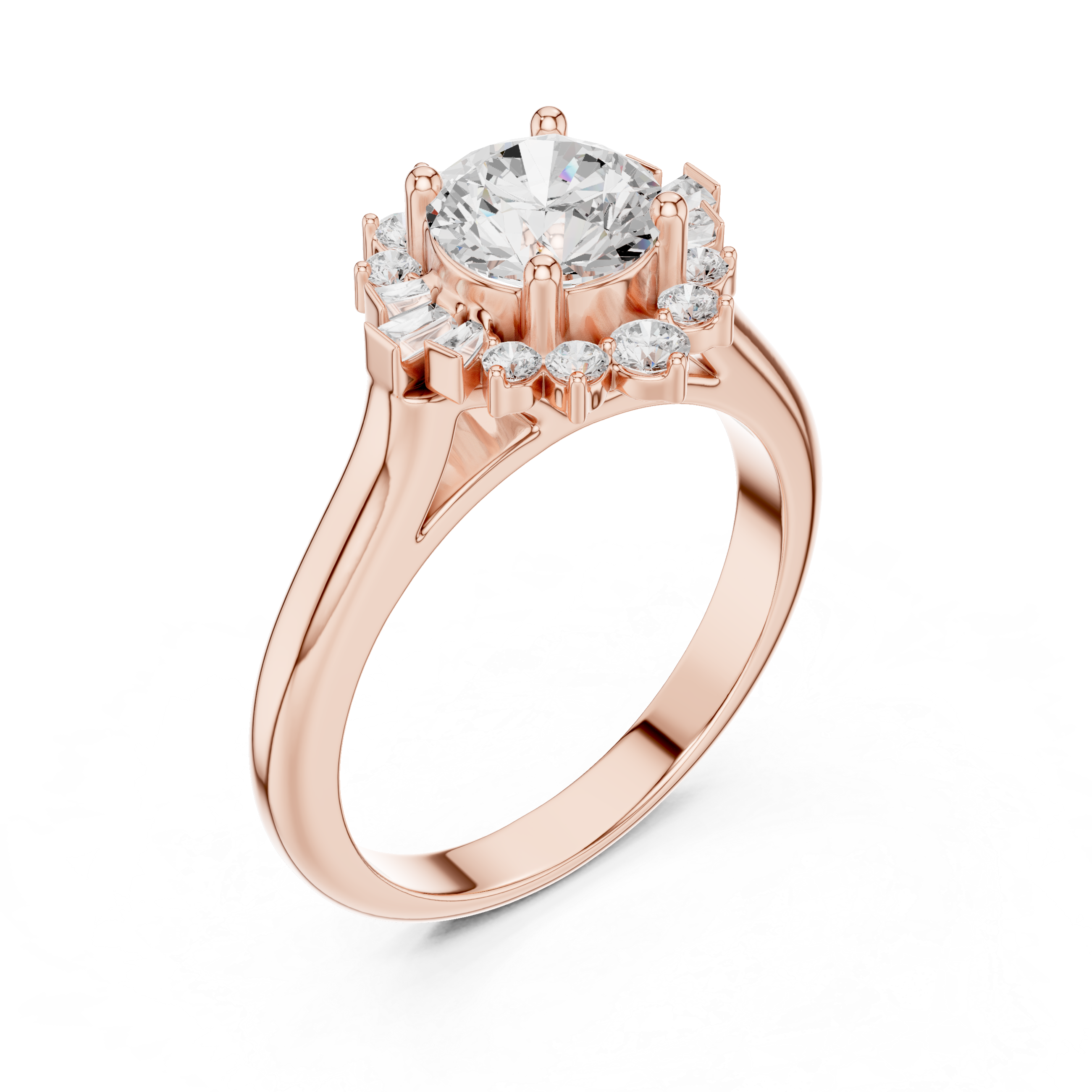 Birch Wood Lab Grown Diamond Cushion Halo Ring