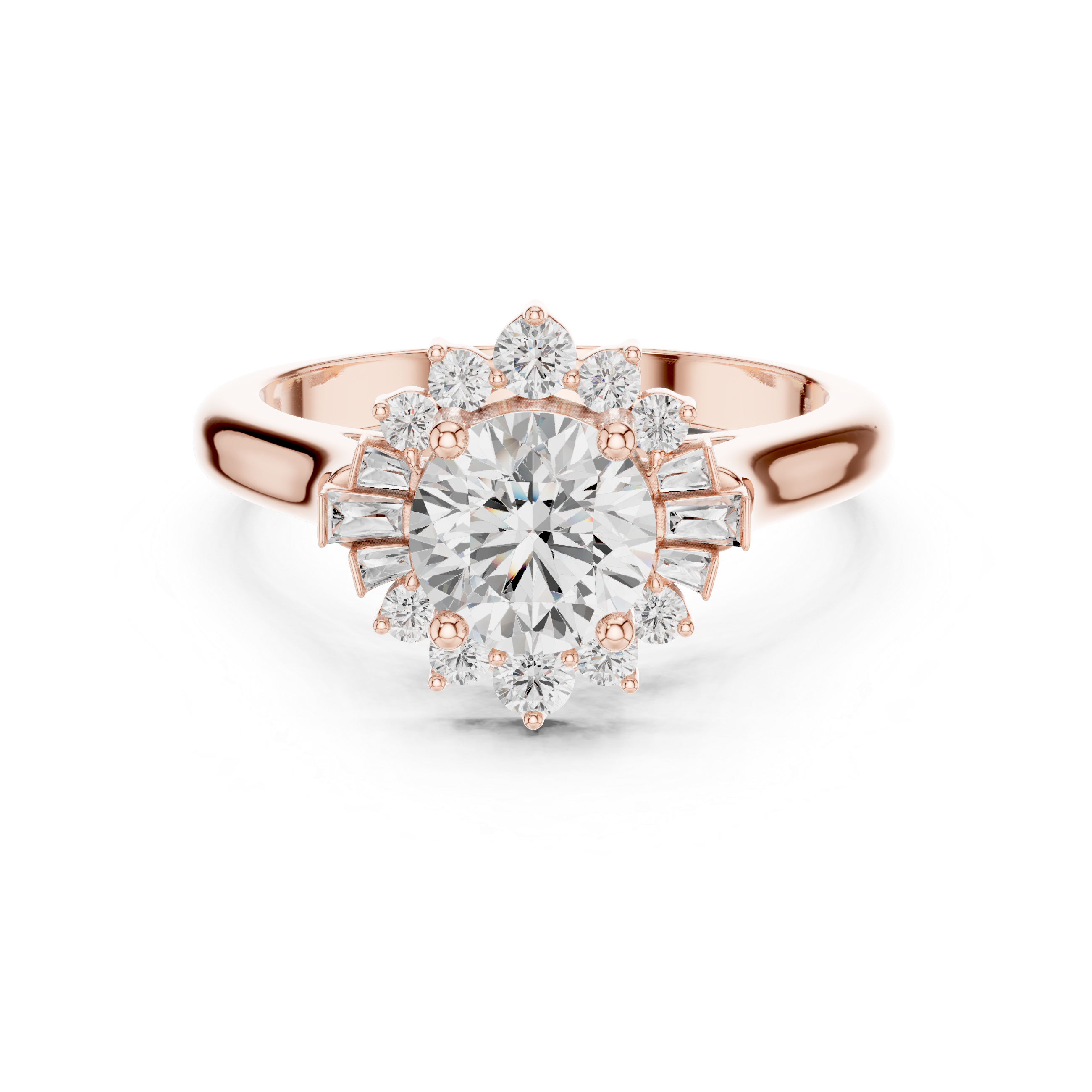 Birch Wood Lab Grown Diamond Cushion Halo Ring