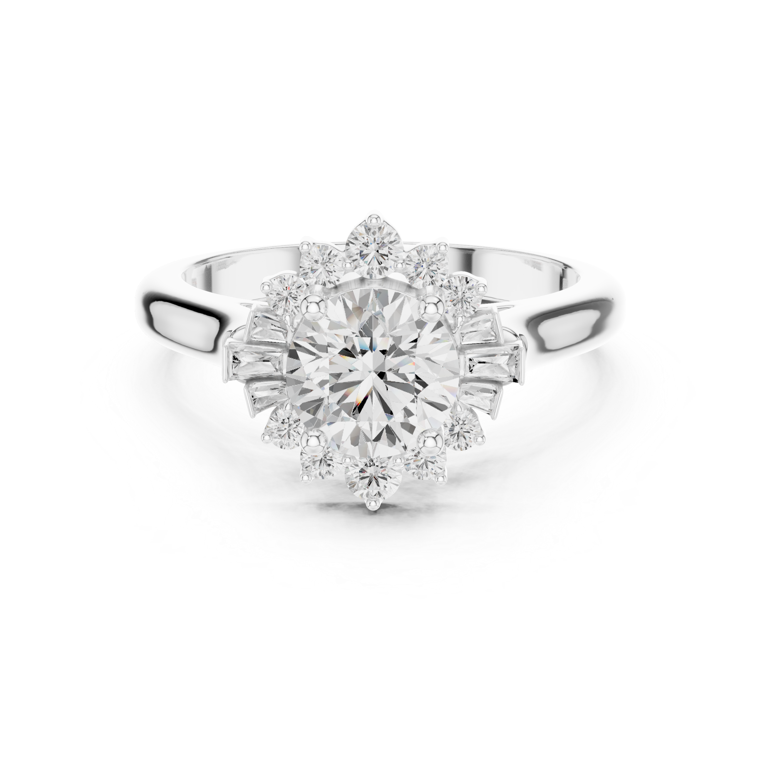 Birch Wood Lab Grown Diamond Cushion Halo Ring