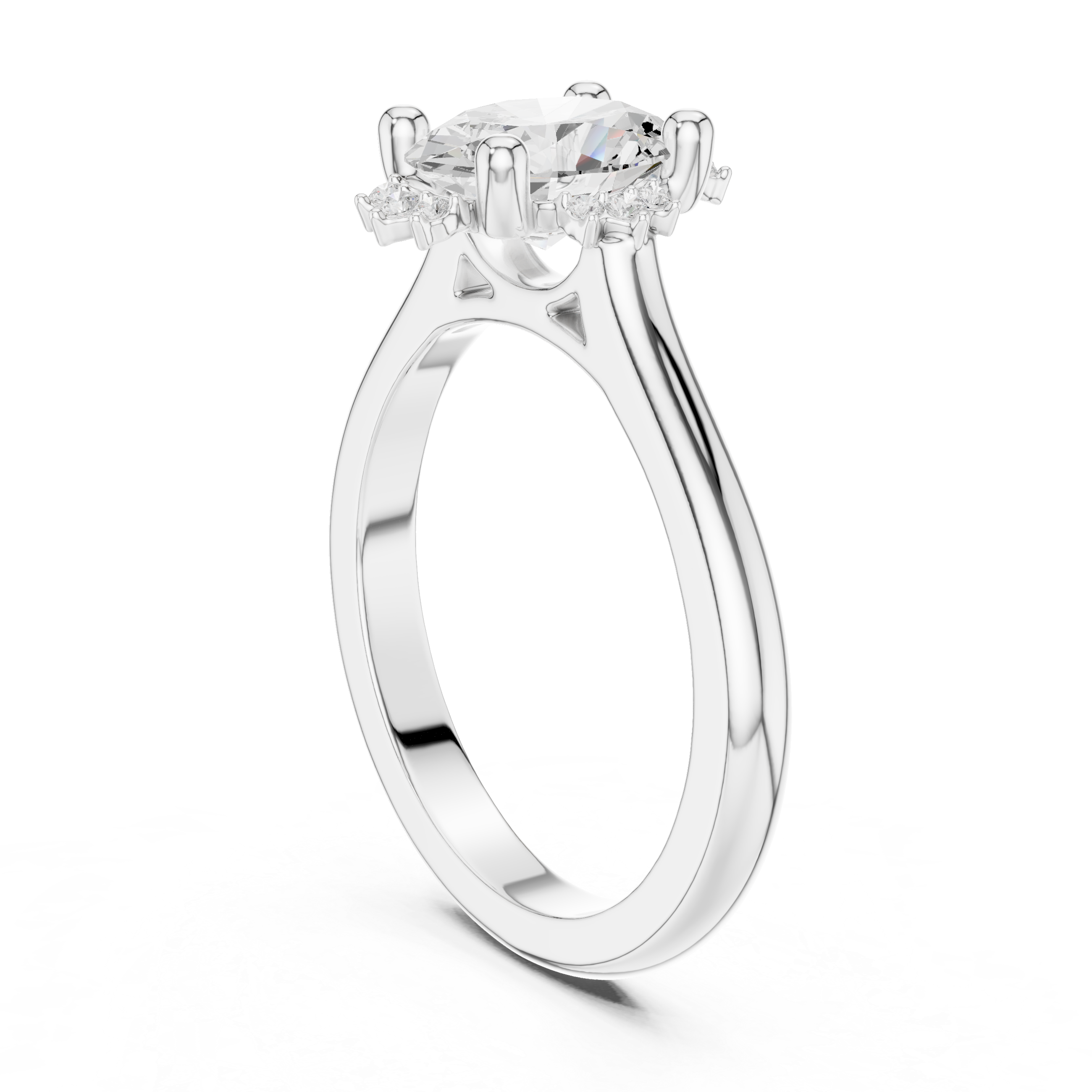 Moorland Glow Lab Grown Diamond Offset Art Ring