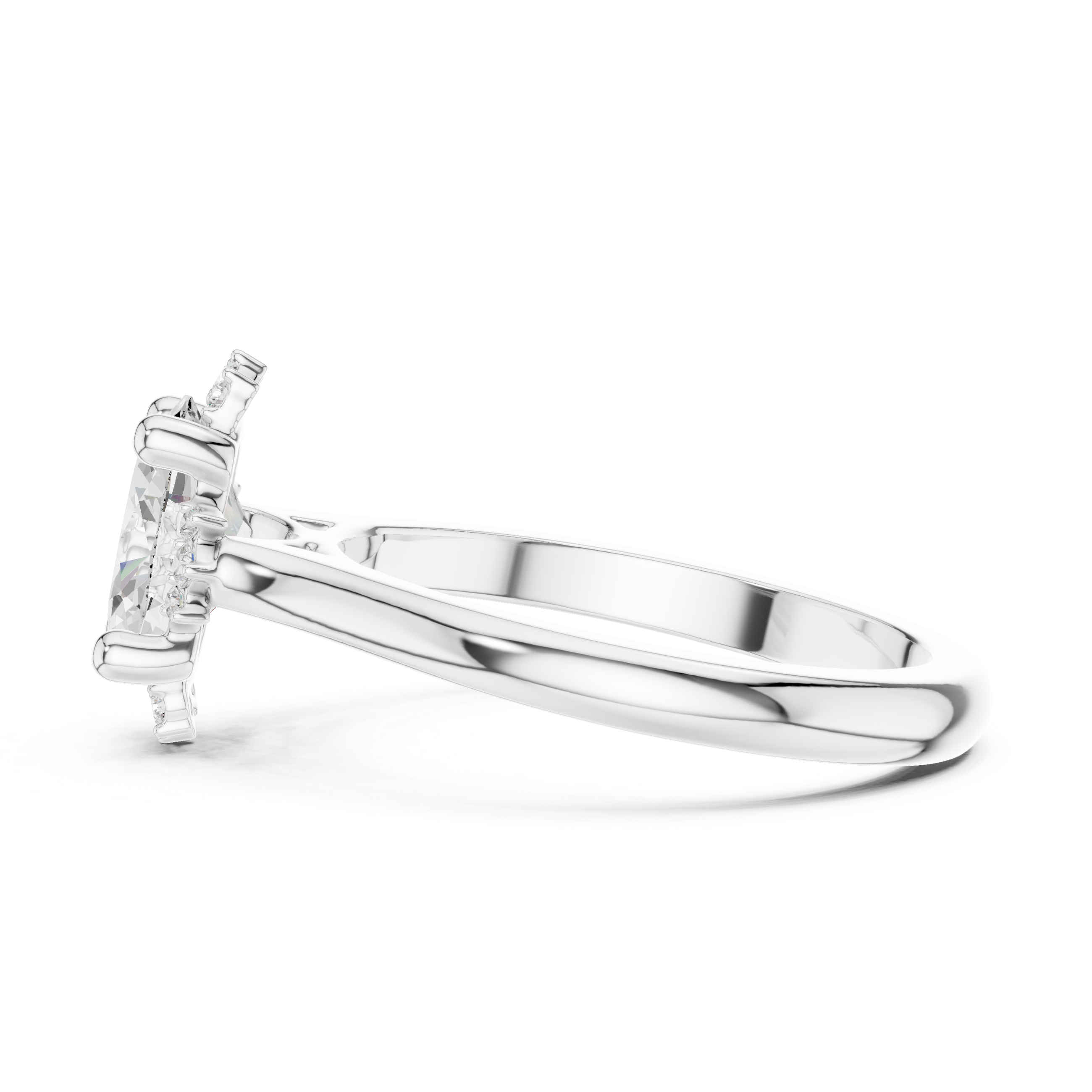 Moorland Glow Lab Grown Diamond Offset Art Ring