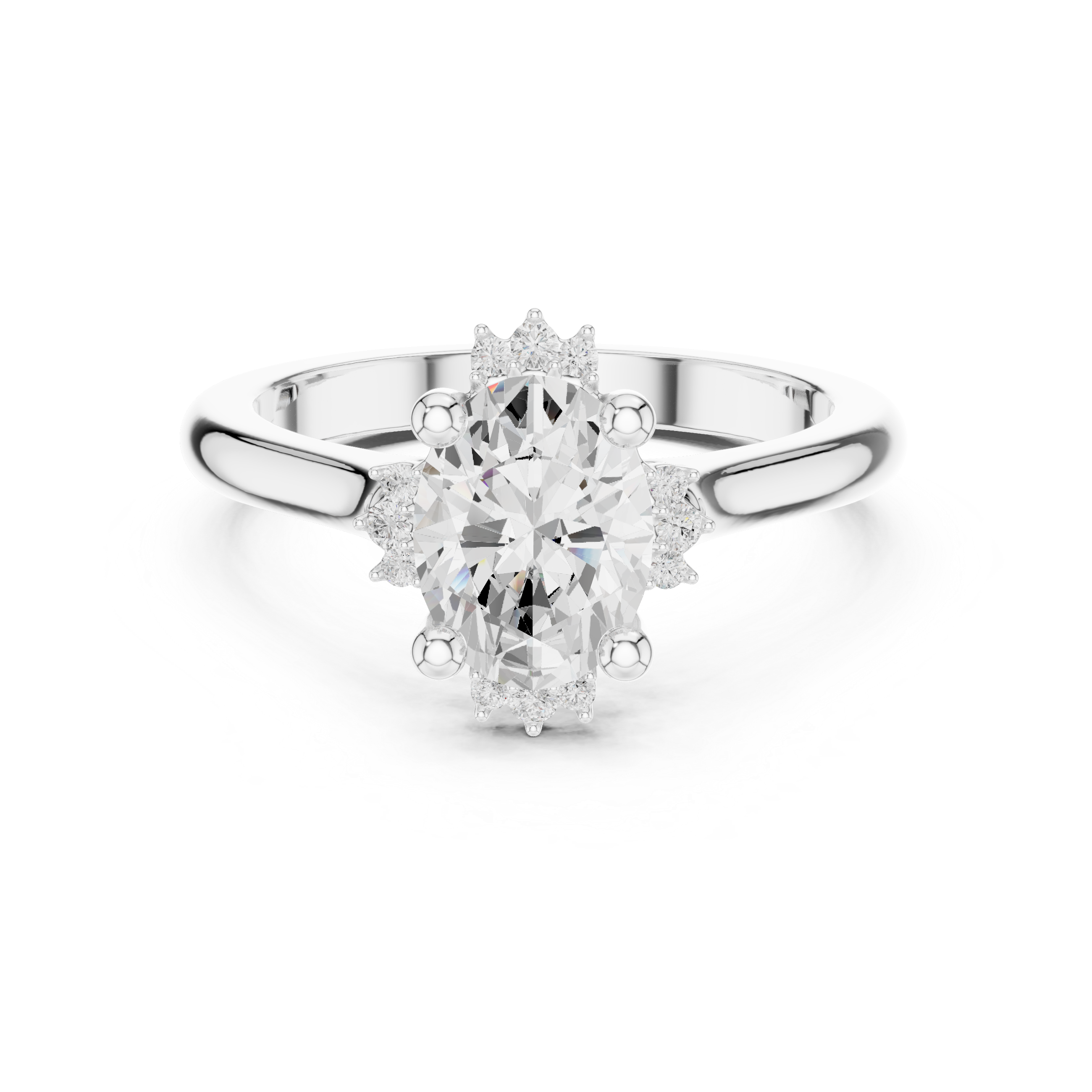 Moorland Glow Lab Grown Diamond Offset Art Ring