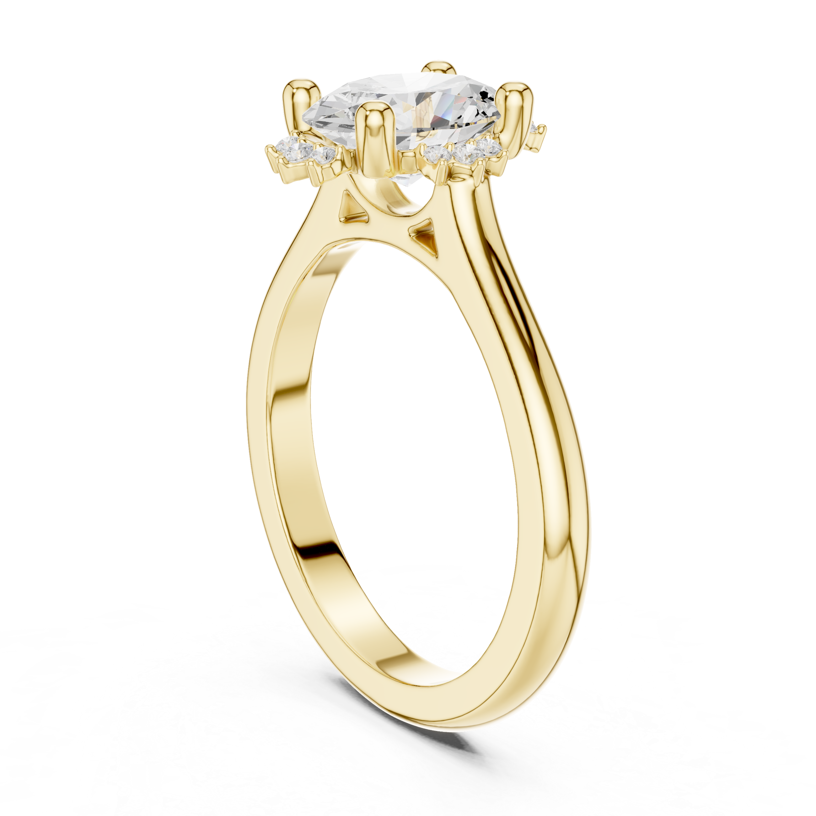 Moorland Glow Lab Grown Diamond Offset Art Ring