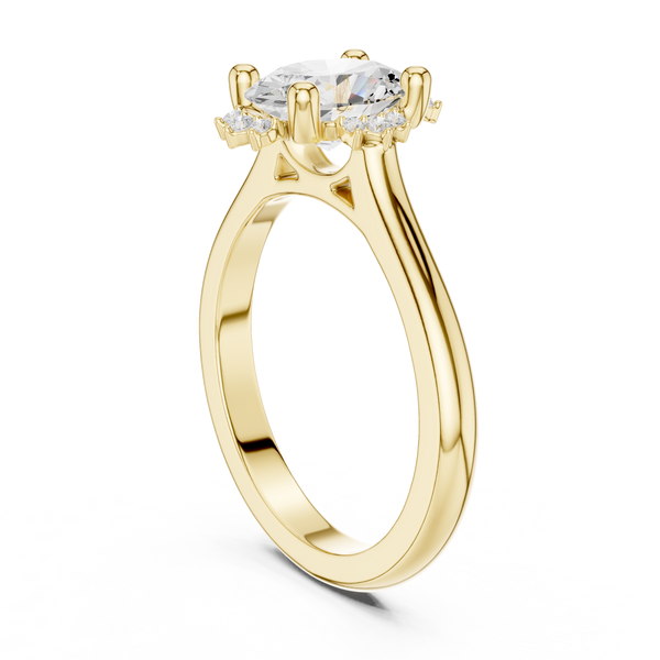 Moorland Glow Lab Grown Diamond Offset Art Ring