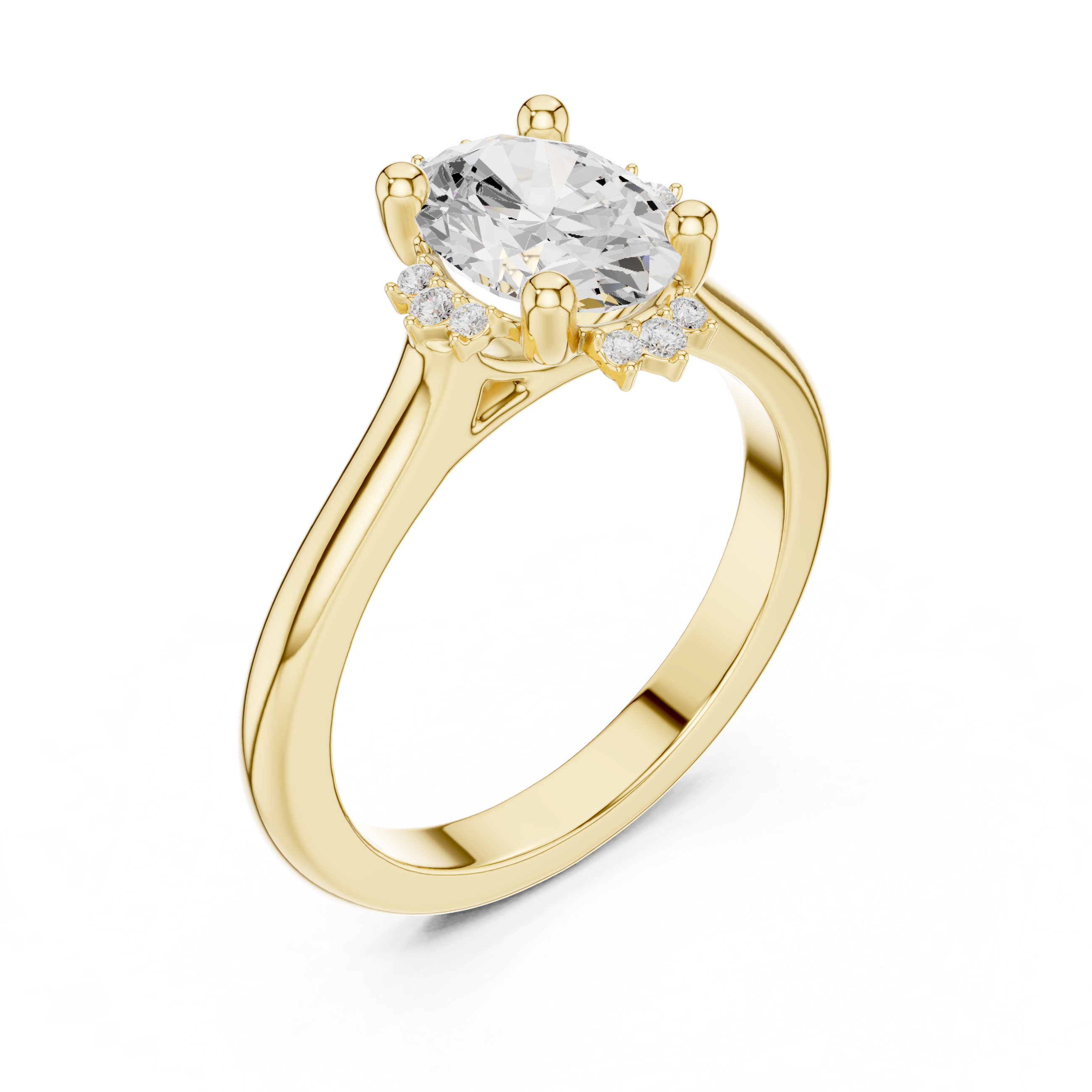 Moorland Glow Lab Grown Diamond Offset Art Ring