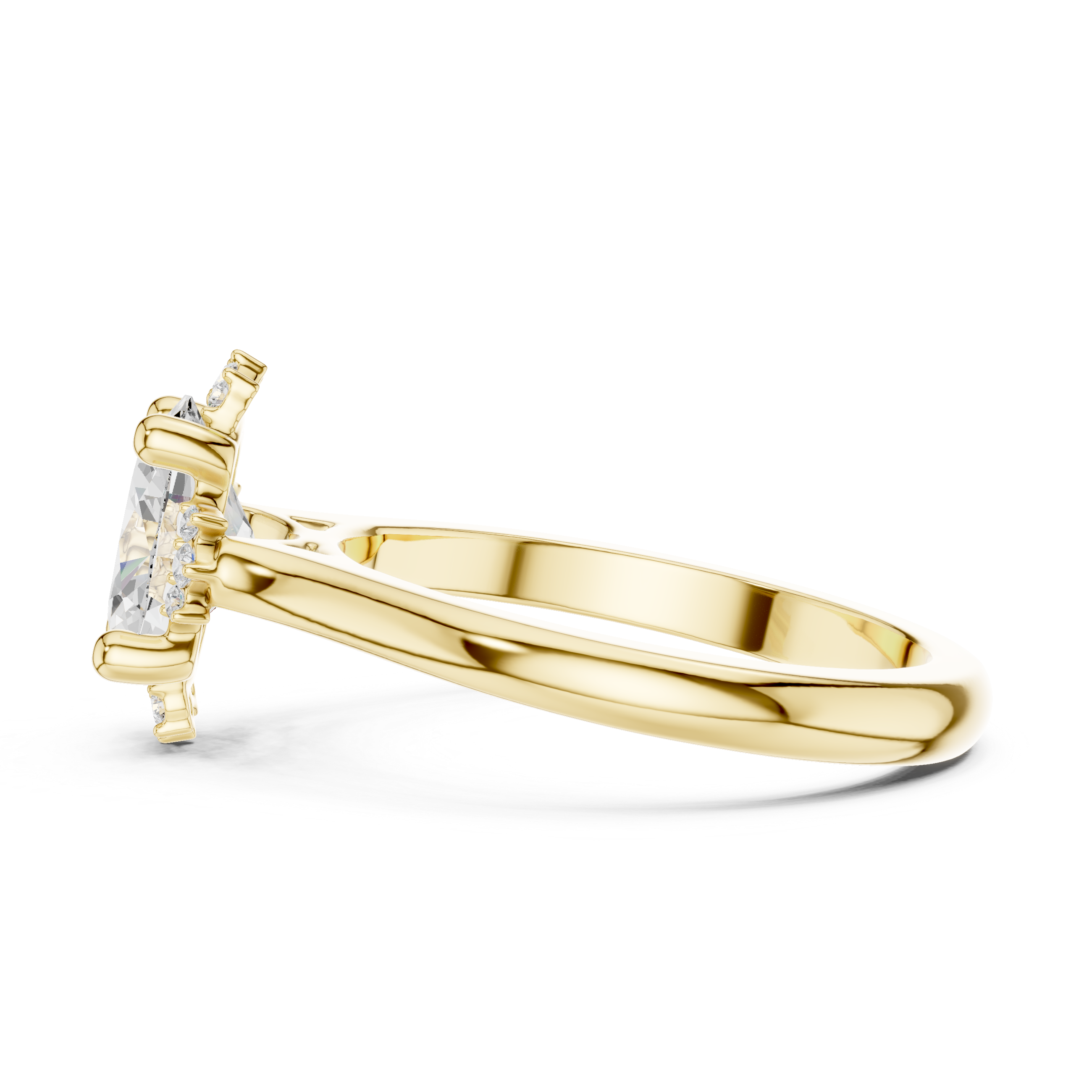 Moorland Glow Lab Grown Diamond Offset Art Ring