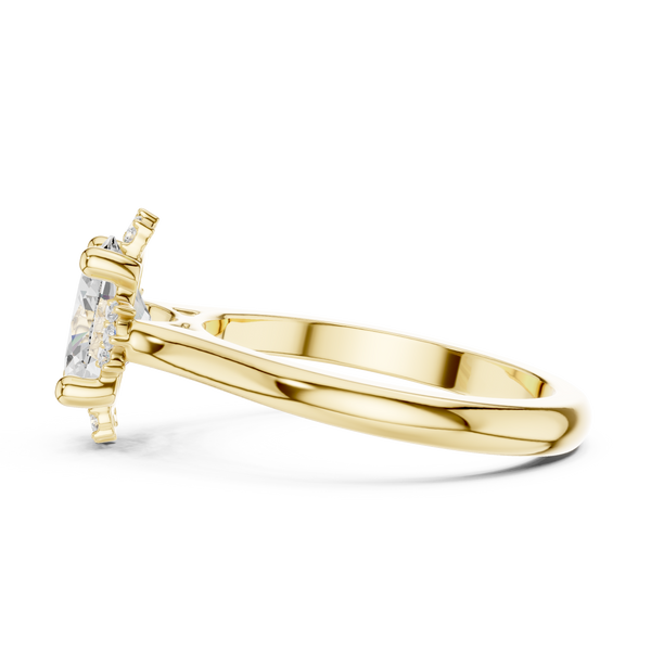 Moorland Glow Lab Grown Diamond Offset Art Ring