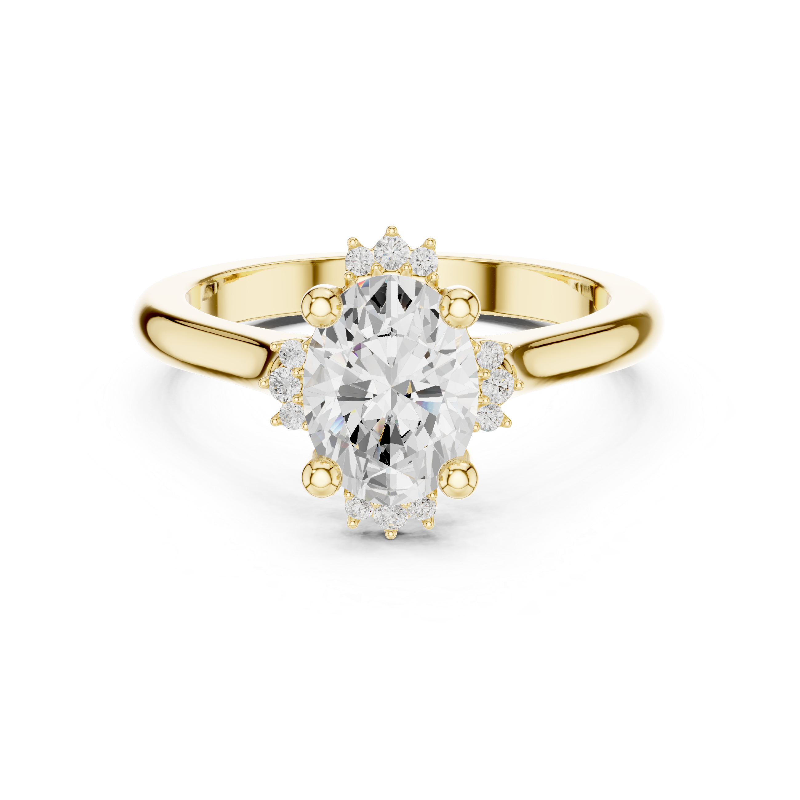 Moorland Glow Lab Grown Diamond Offset Art Ring