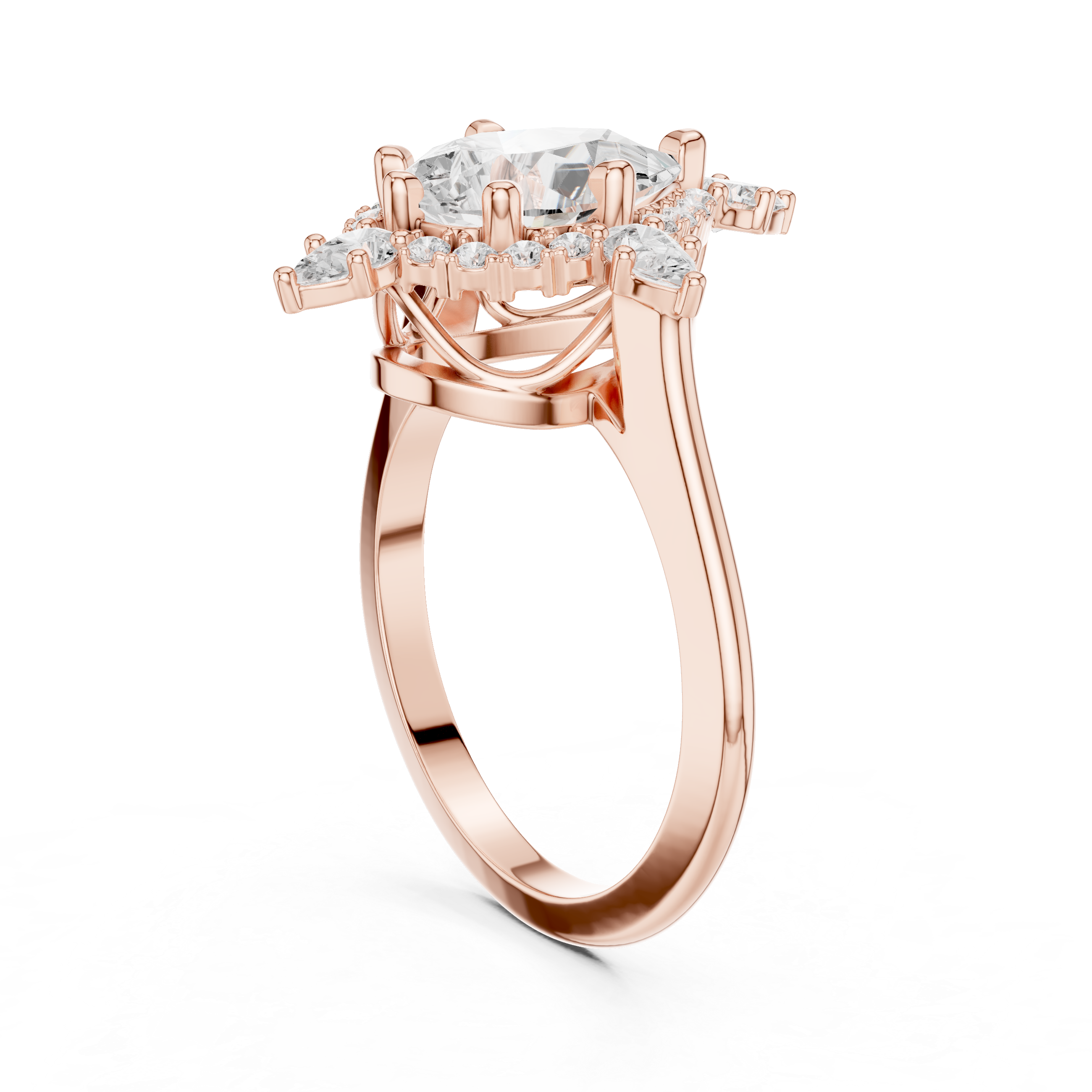 Prim Rose Lab Grown Diamond Hidden Basket Ring