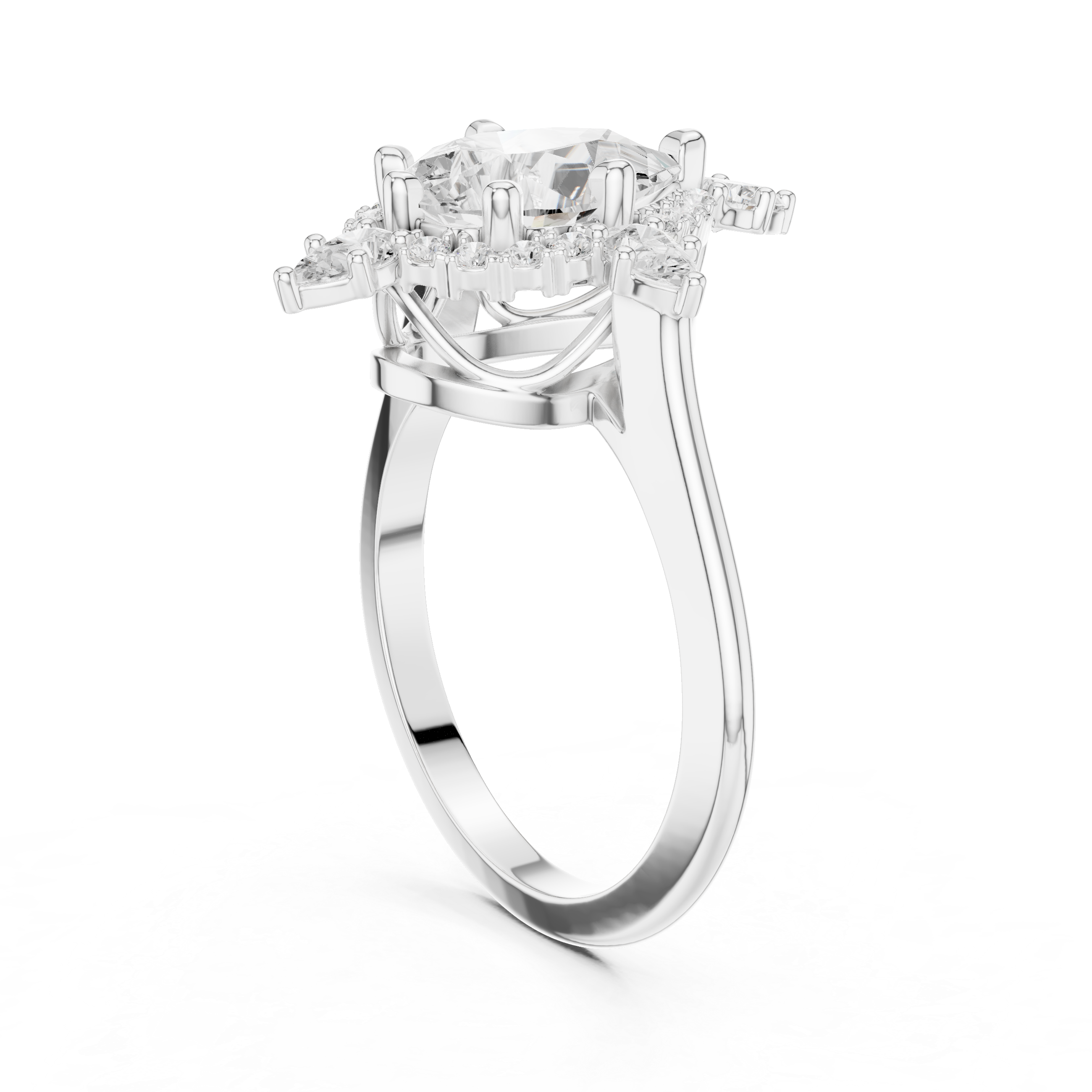 Prim Rose Lab Grown Diamond Hidden Basket Ring