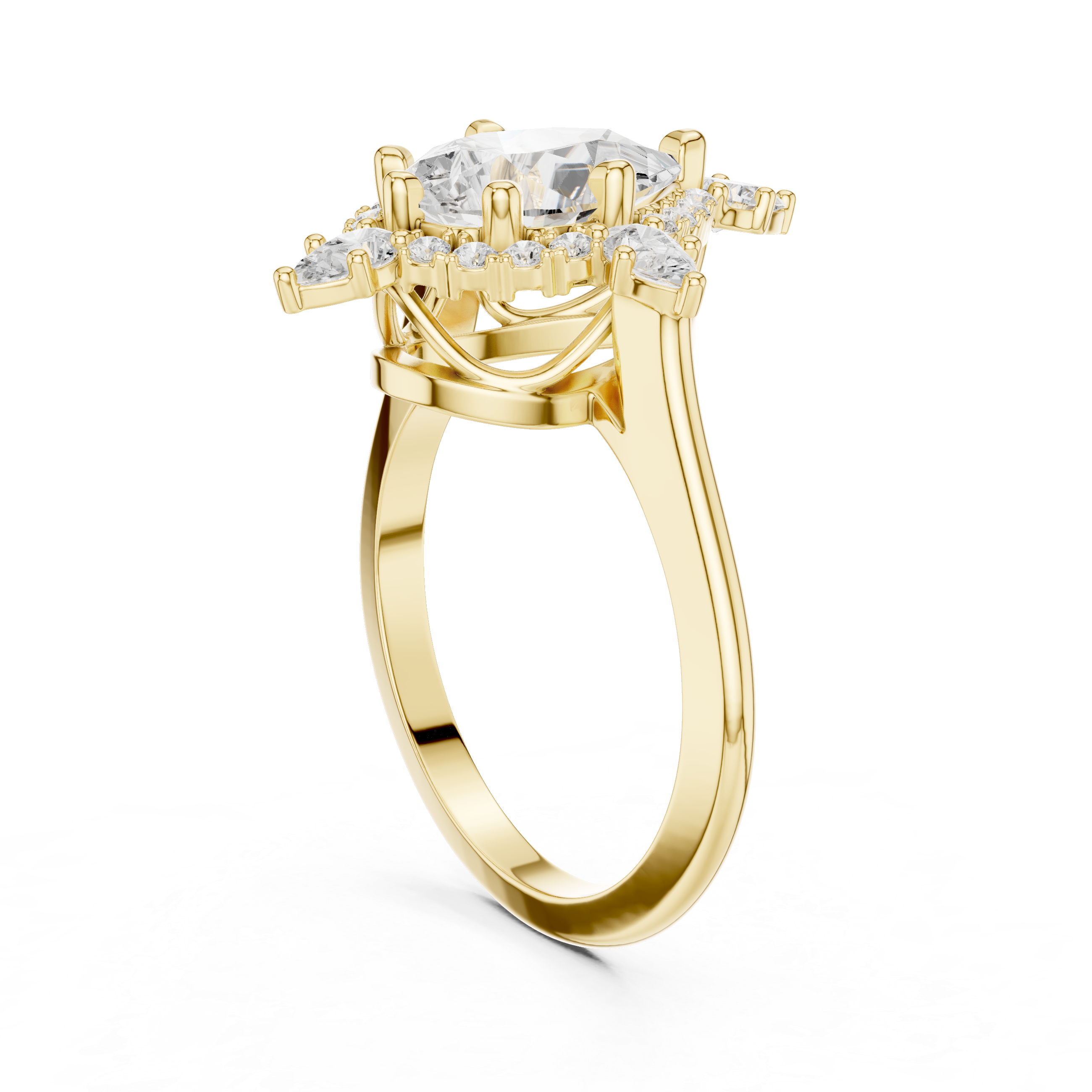 Prim Rose Lab Grown Diamond Hidden Basket Ring