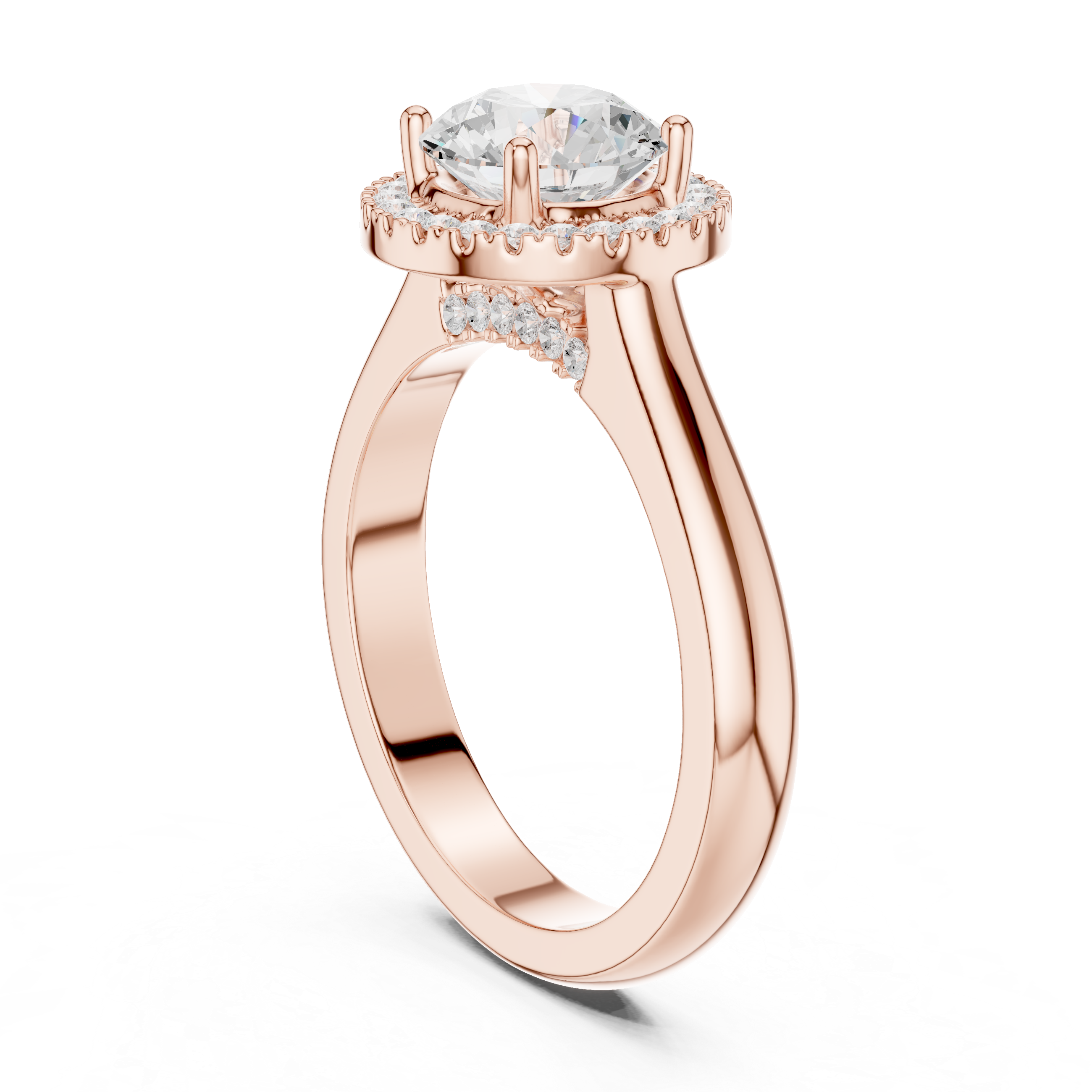 Red Clover Lab Grown Diamond Minimalist Bezel Ring