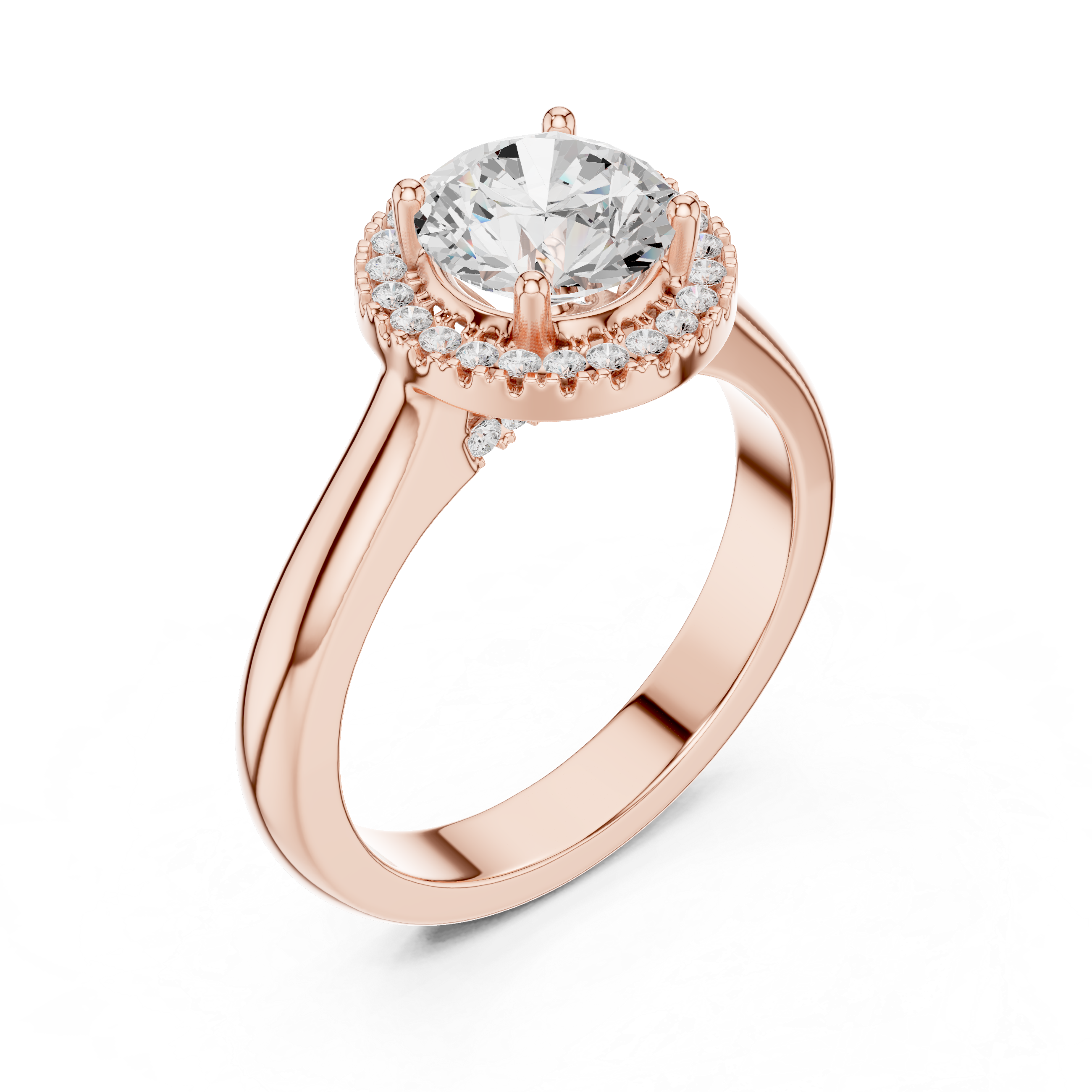 Red Clover Lab Grown Diamond Minimalist Bezel Ring