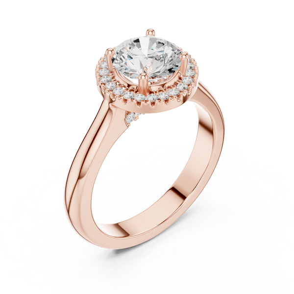 Red Clover Lab Grown Diamond Minimalist Bezel Ring