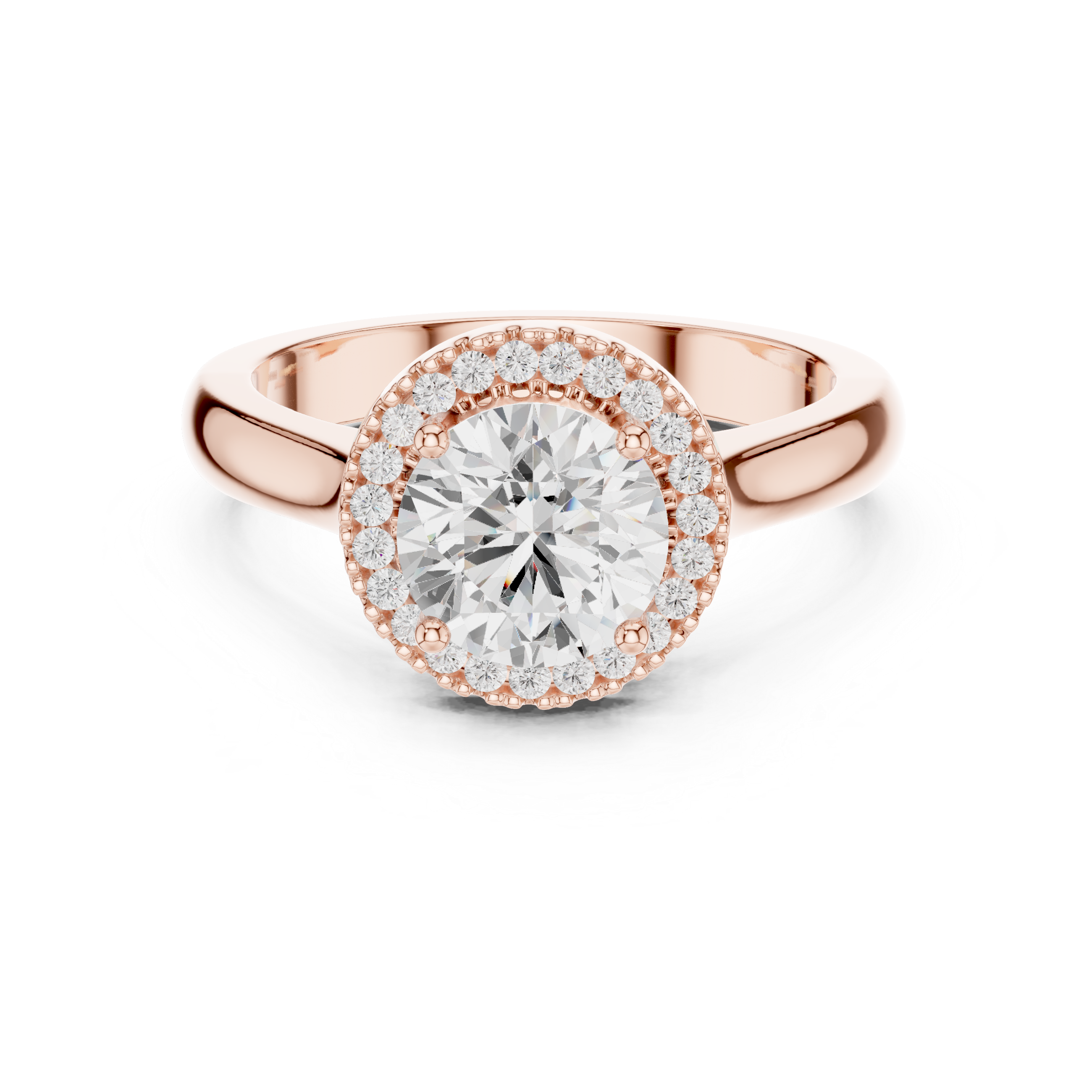 Red Clover Lab Grown Diamond Minimalist Bezel Ring