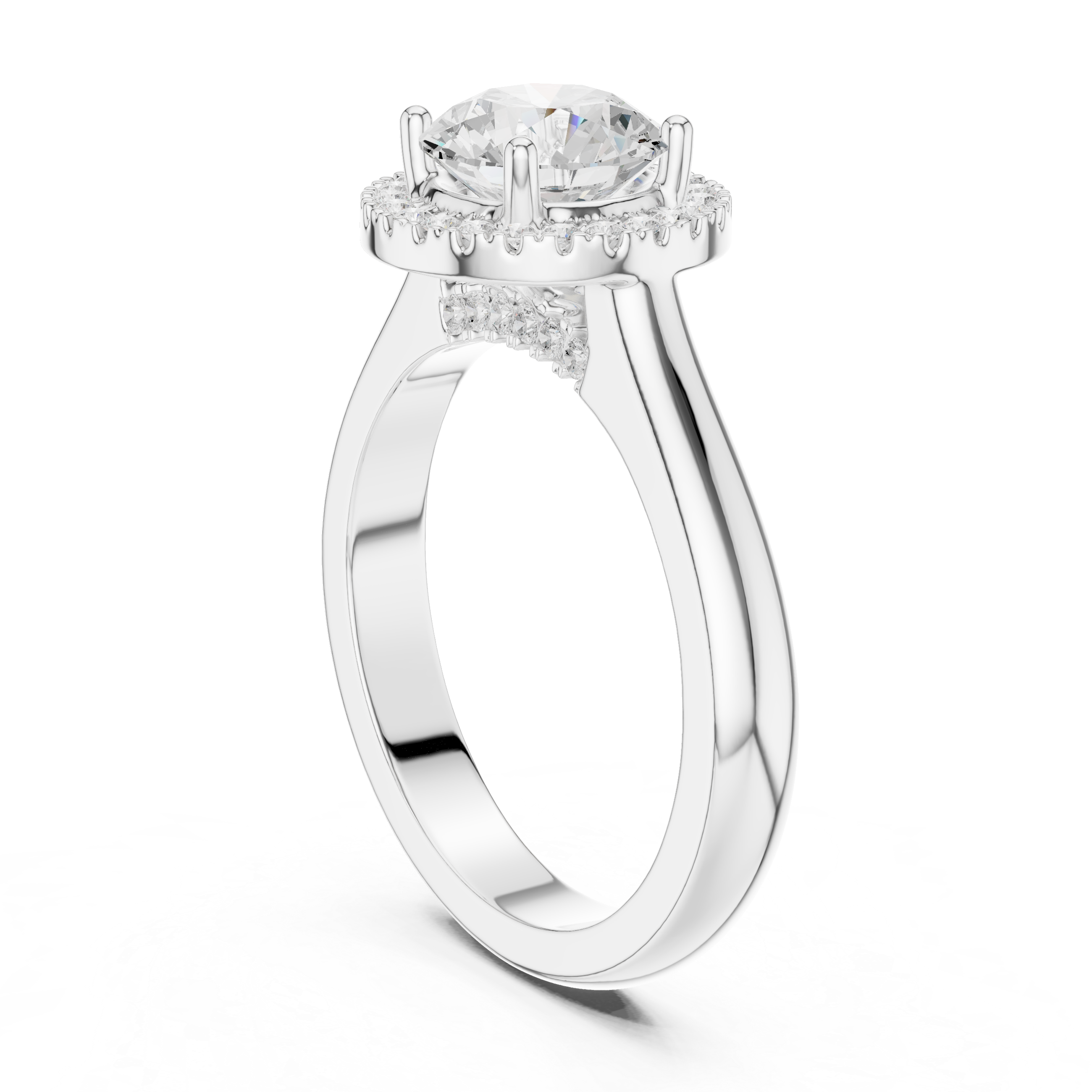 Red Clover Lab Grown Diamond Minimalist Bezel Ring