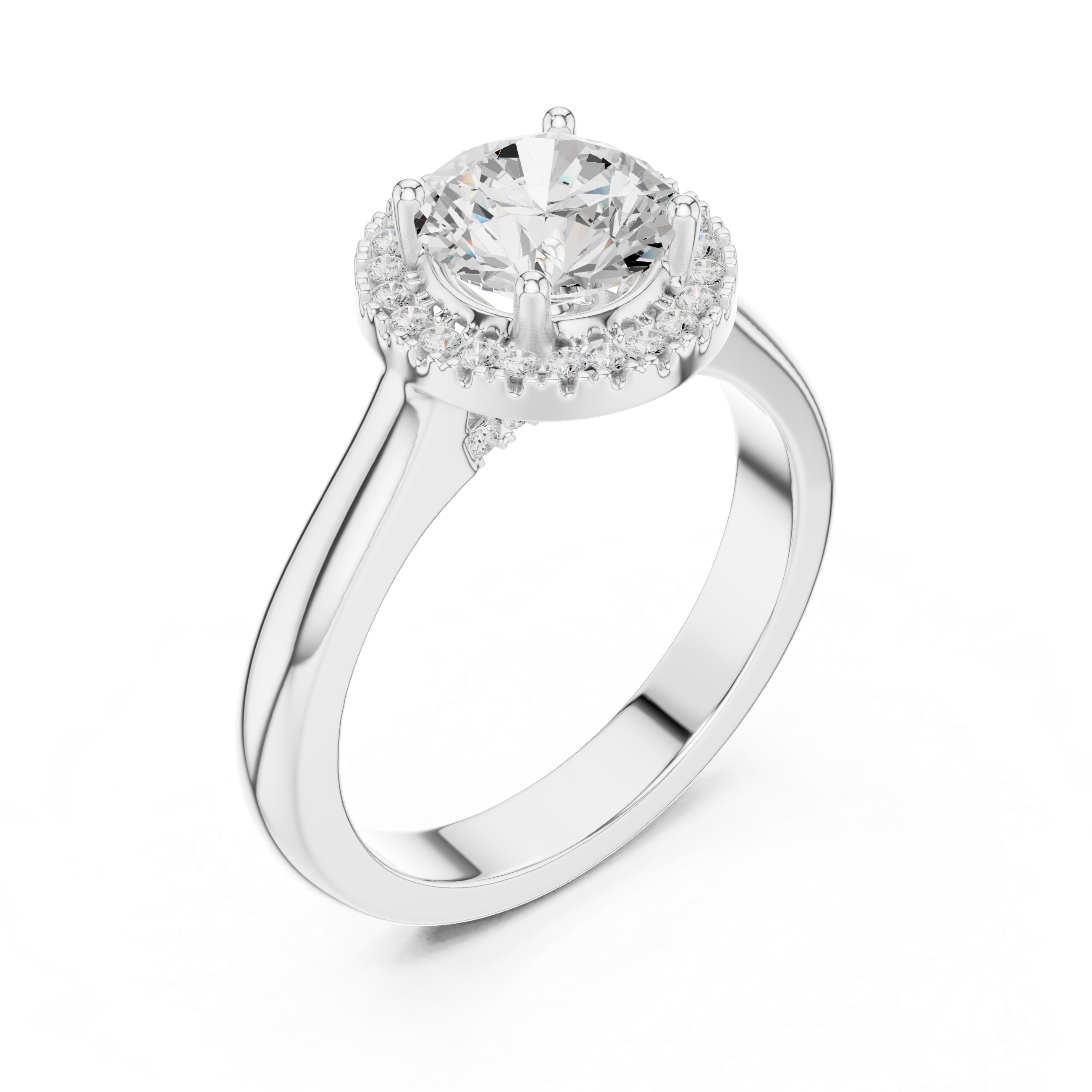 Red Clover Lab Grown Diamond Minimalist Bezel Ring