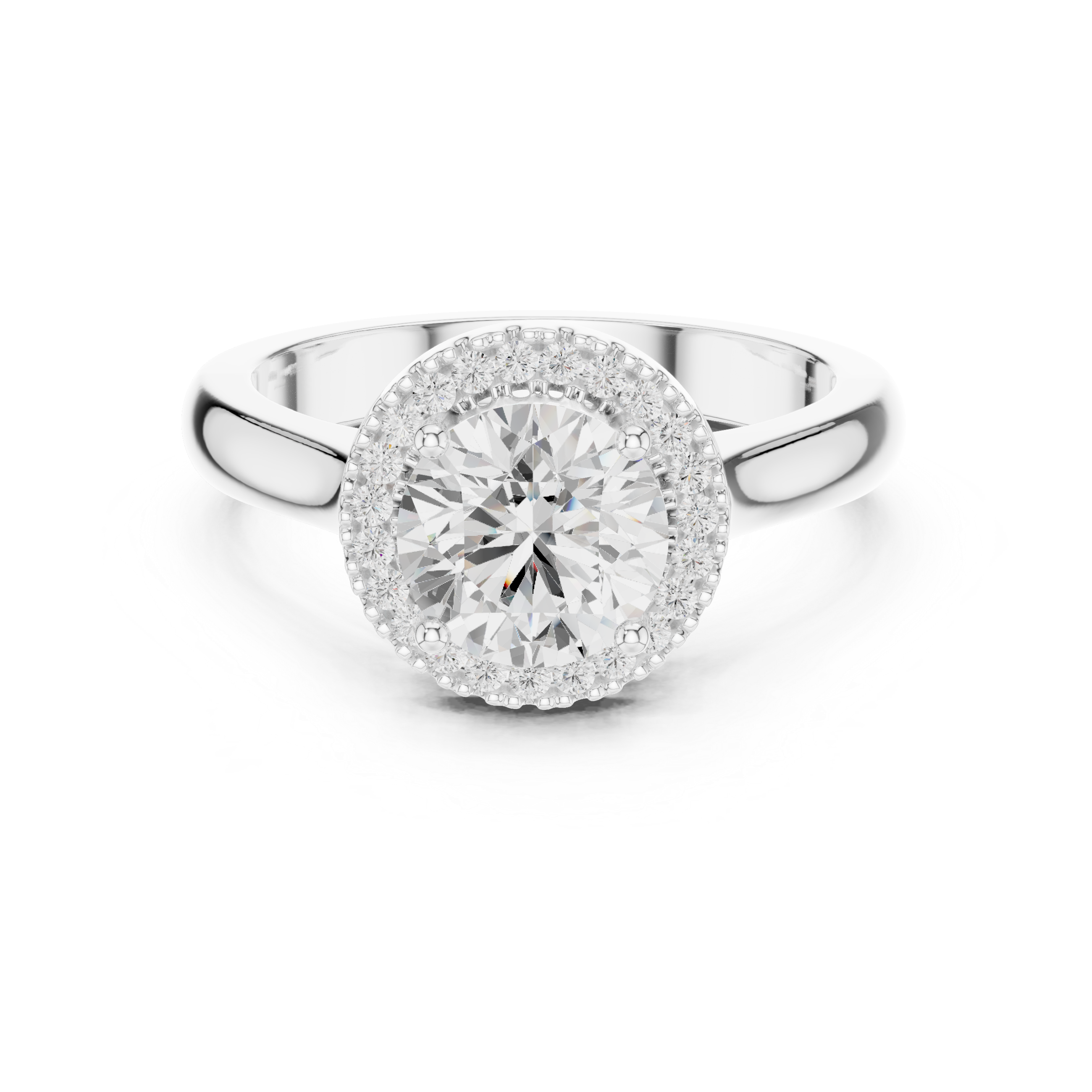Red Clover Lab Grown Diamond Minimalist Bezel Ring