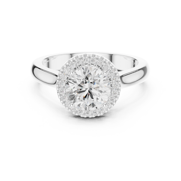 Red Clover Lab Grown Diamond Minimalist Bezel Ring