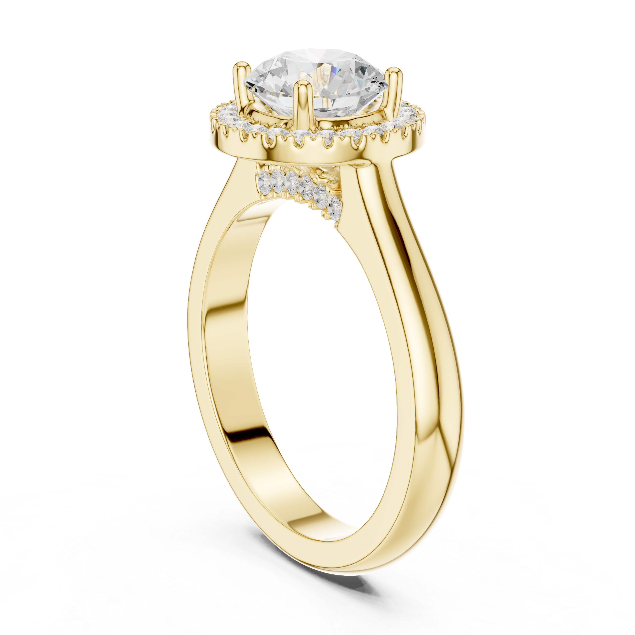 Red Clover Lab Grown Diamond Minimalist Bezel Ring