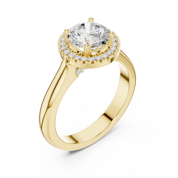 Red Clover Lab Grown Diamond Minimalist Bezel Ring