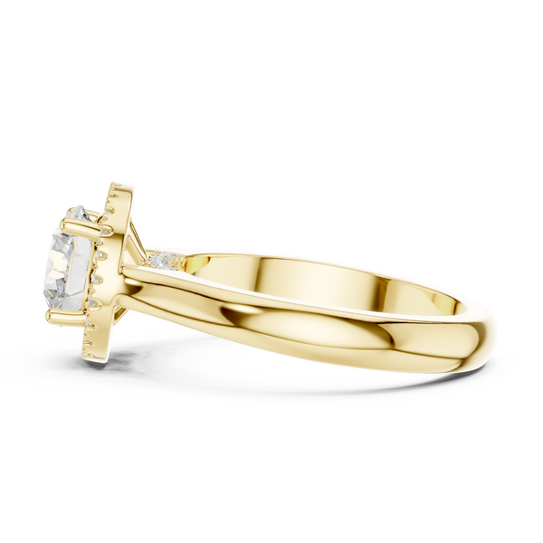 Red Clover Lab Grown Diamond Minimalist Bezel Ring