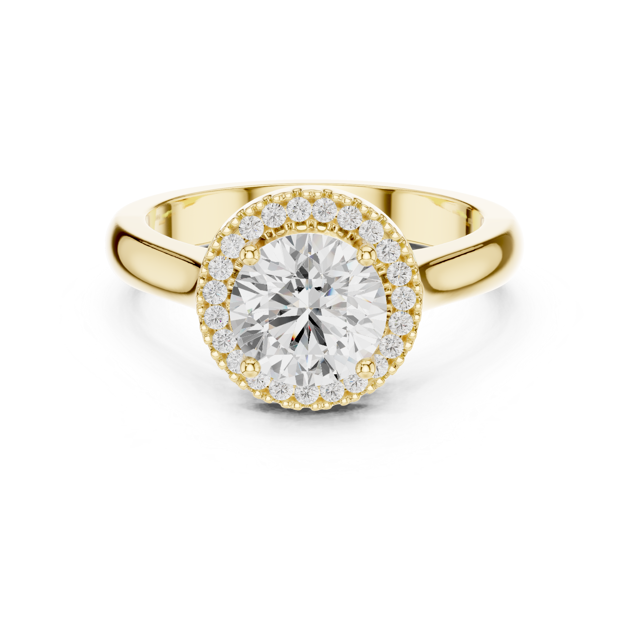 Red Clover Lab Grown Diamond Minimalist Bezel Ring