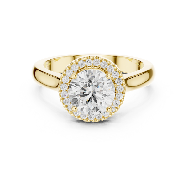 Red Clover Lab Grown Diamond Minimalist Bezel Ring