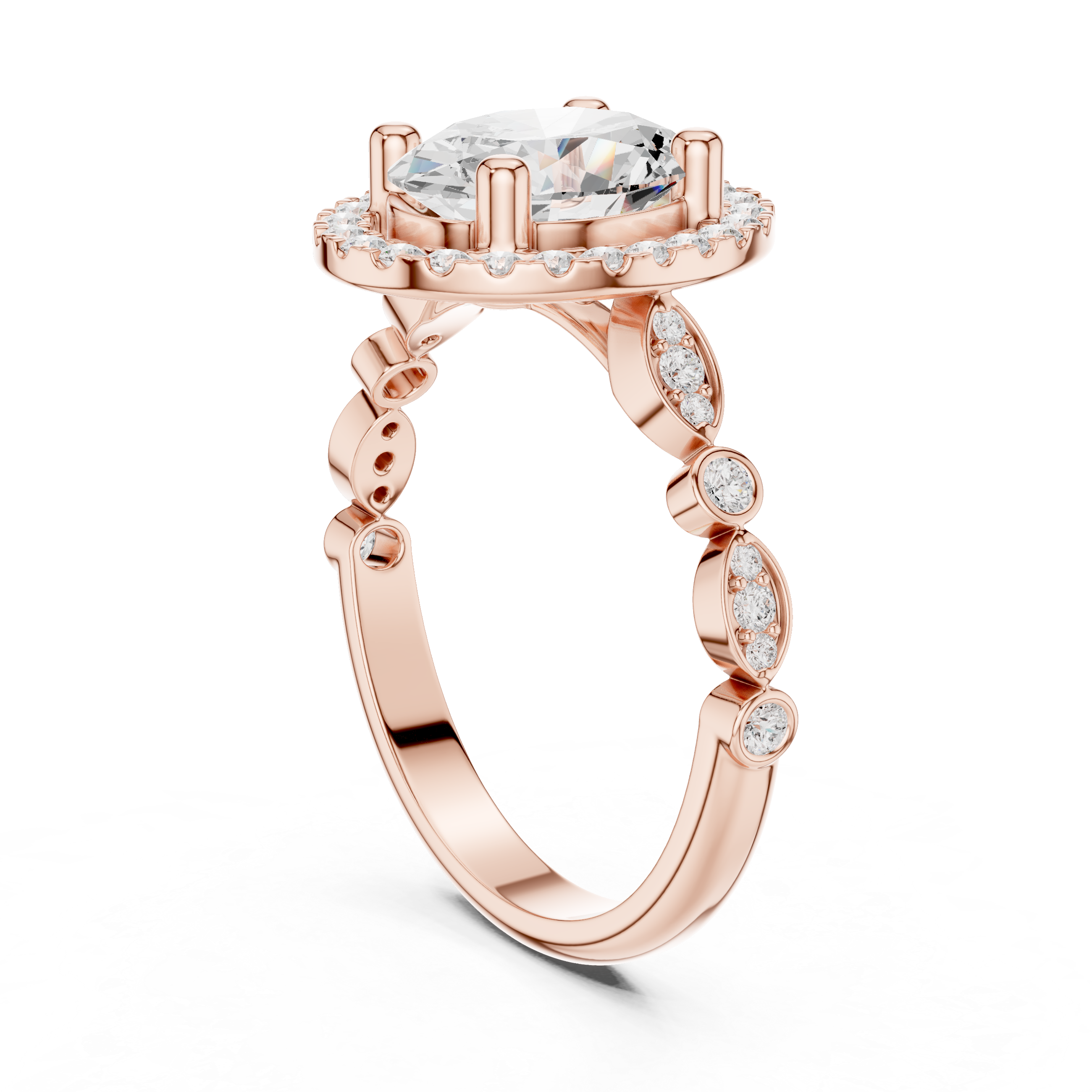Barley Field Lab Grown Diamond V Shaped Ring