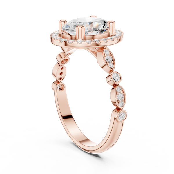 Barley Field Lab Grown Diamond V Shaped Ring